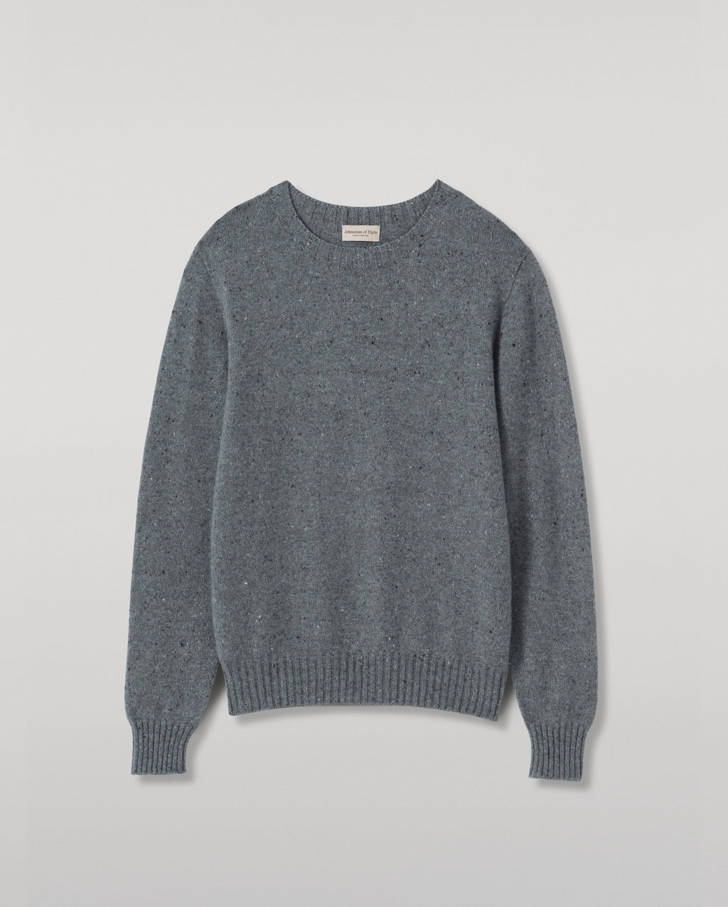 Johnstons of Elgin - Tiree Grey Donegal Cashmere Jumper