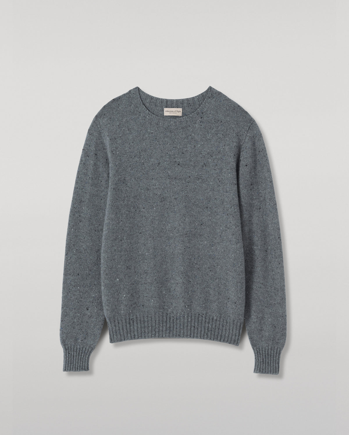 Johnstons of Elgin - Tiree Grey Donegal Cashmere Jumper
