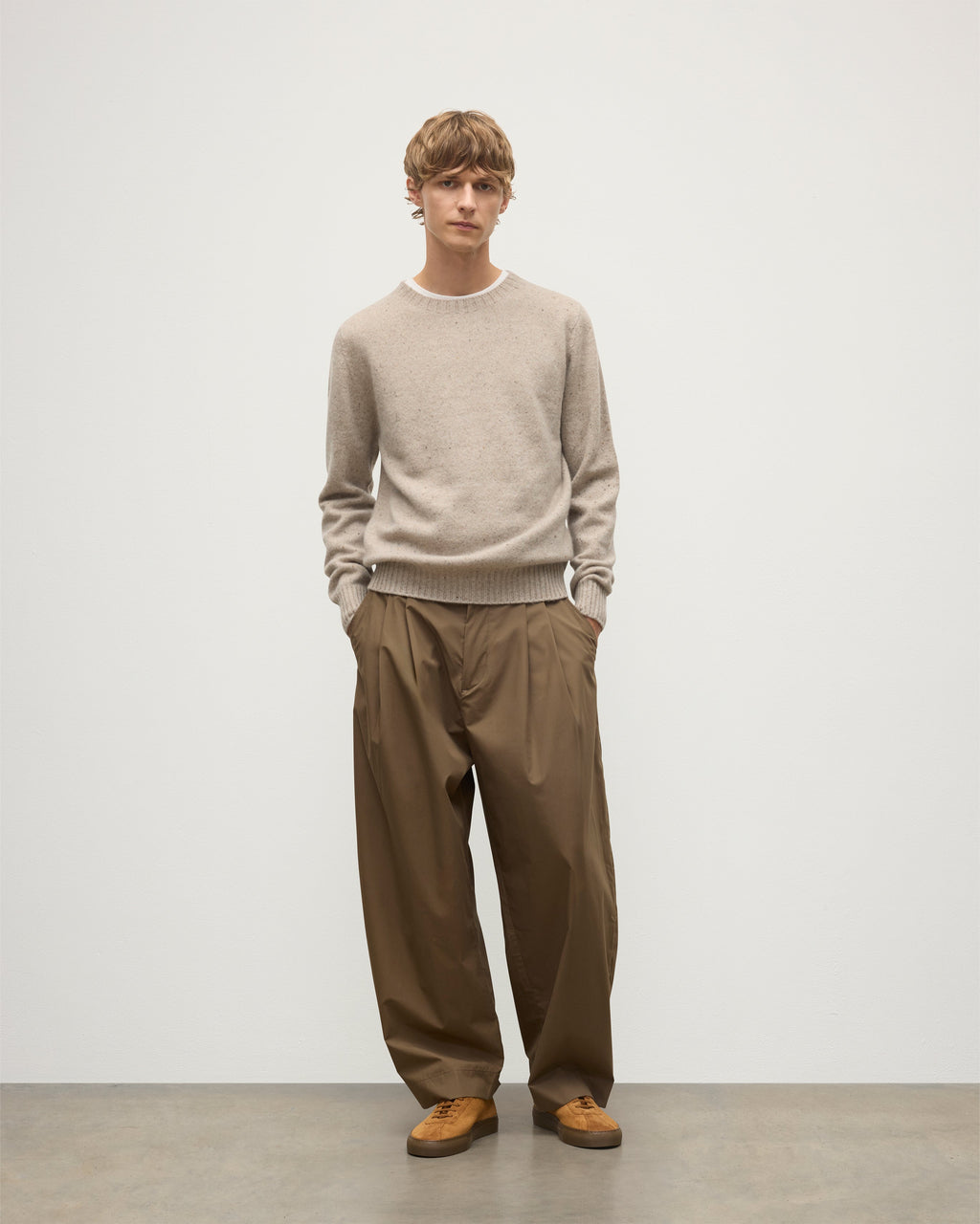 Johnstons of Elgin - Tiree Natural Donegal Cashmere Jumper