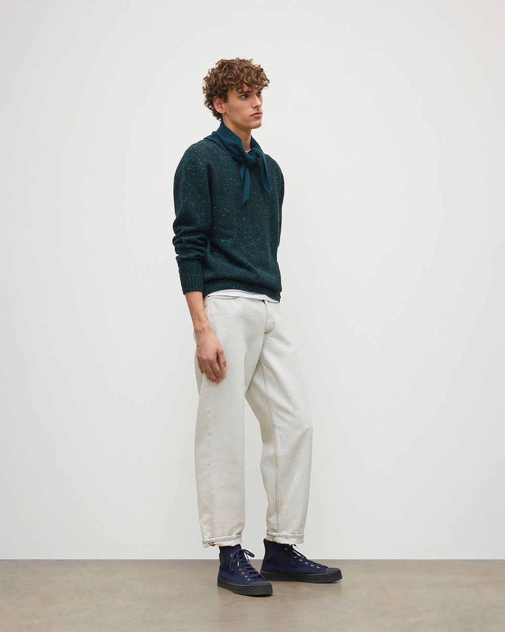 Johnstons of Elgin - Tiree Green Donegal Cashmere Jumper