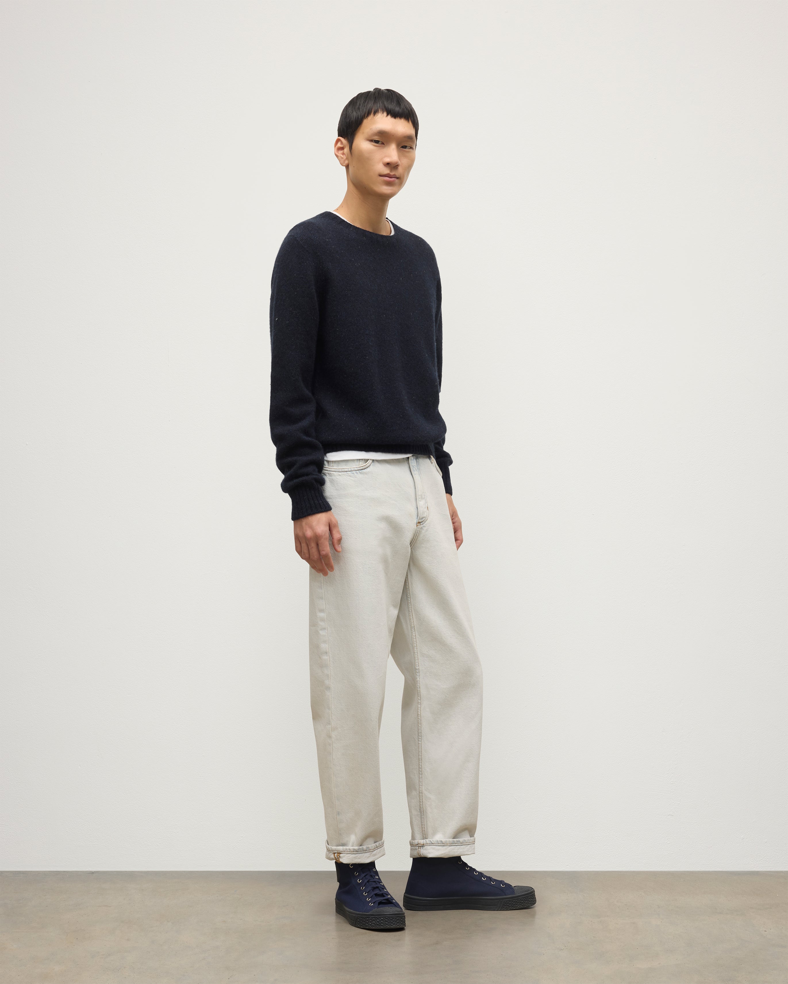 Johnstons of Elgin - Tiree Blue Donegal Cashmere Jumper