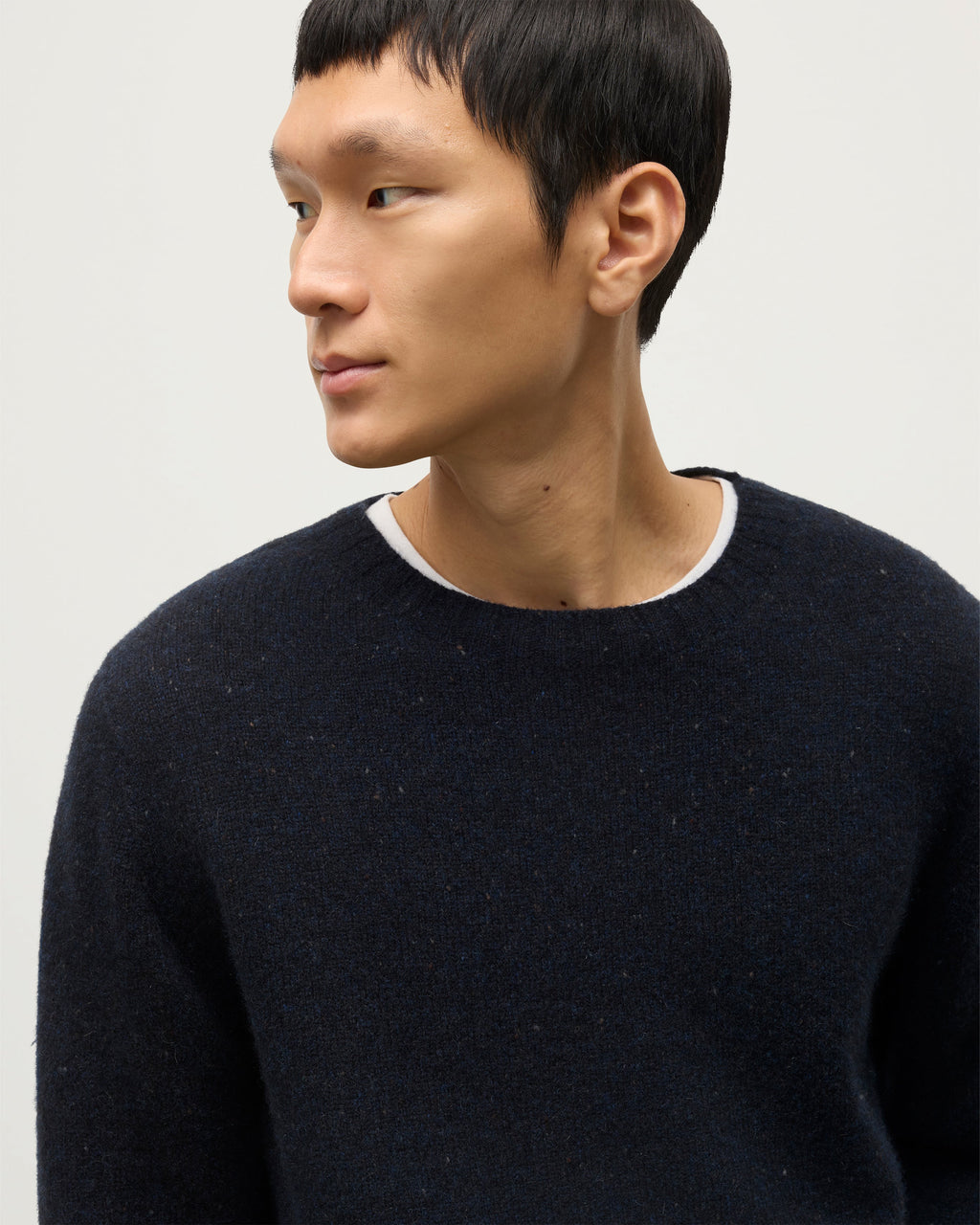 Johnstons of Elgin - Tiree Blue Donegal Cashmere Jumper