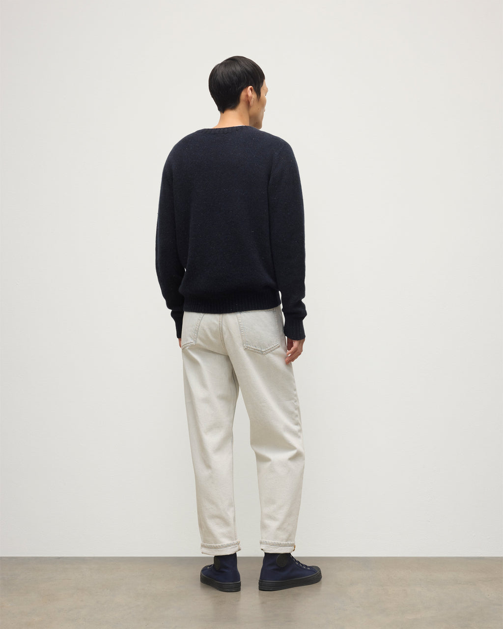 Johnstons of Elgin - Tiree Blue Donegal Cashmere Jumper
