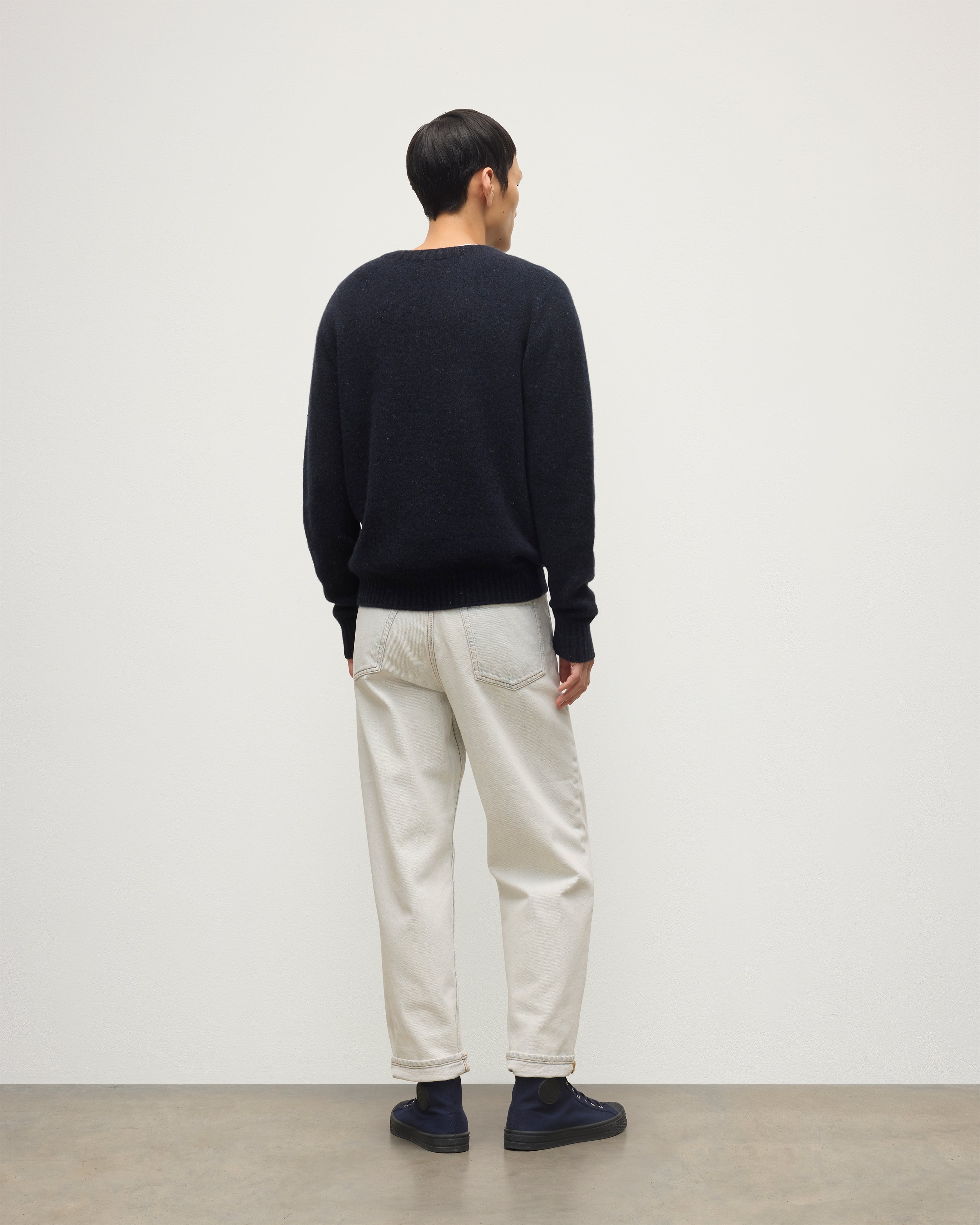 Johnstons of Elgin - Tiree Blue Donegal Cashmere Jumper