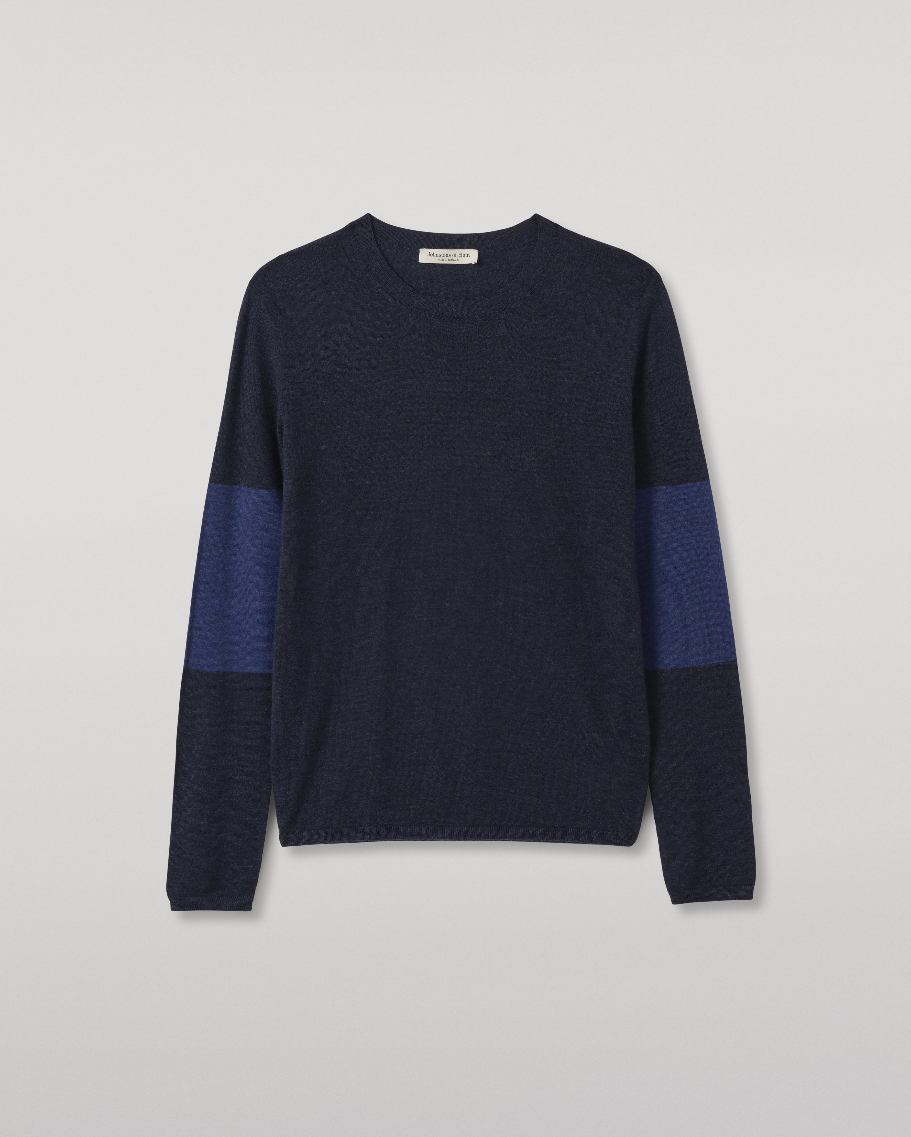 Johnstons of Elgin - Euna Navy Blue Superfine Cashmere T - Shirt