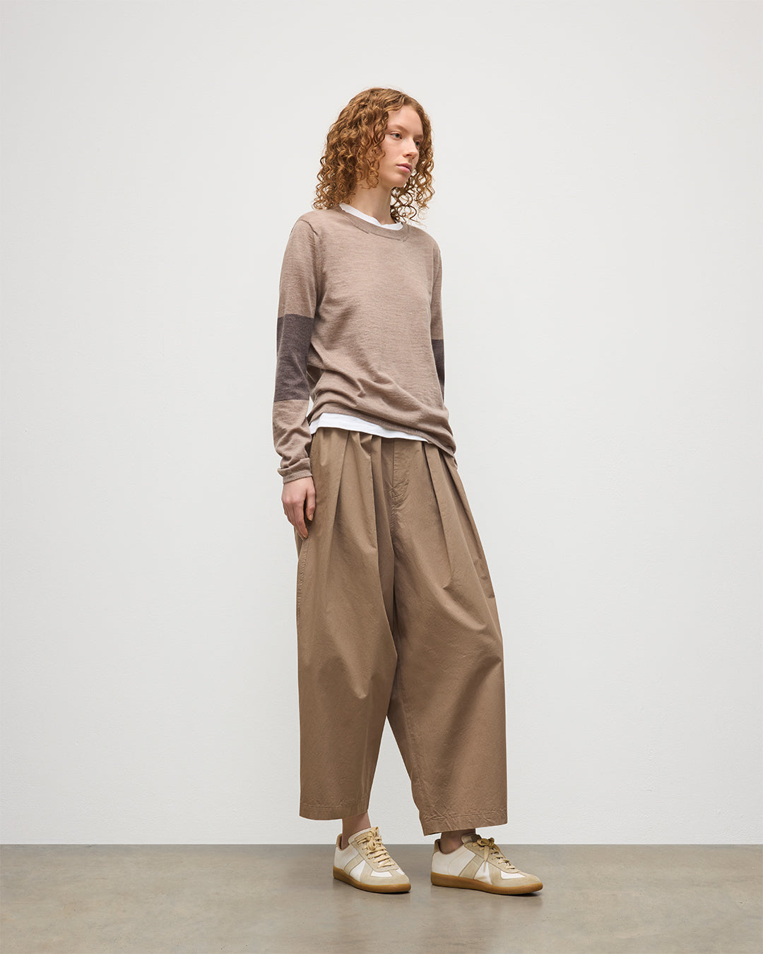 Johnstons of Elgin - Euna Brown Superfine Cashmere T - Shirt