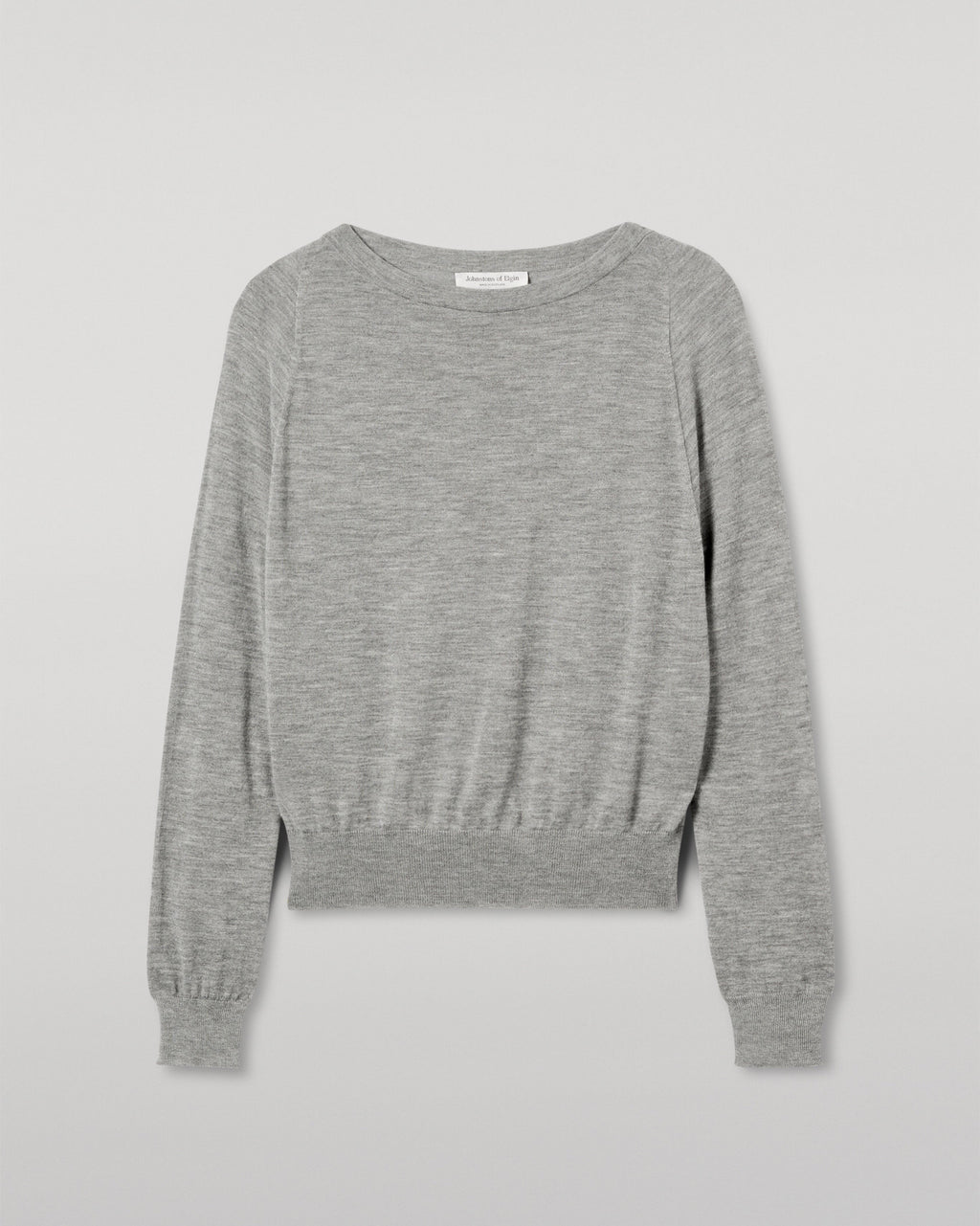 Johnstons of Elgin - Finola Grey Superfine Cashmere Jumper