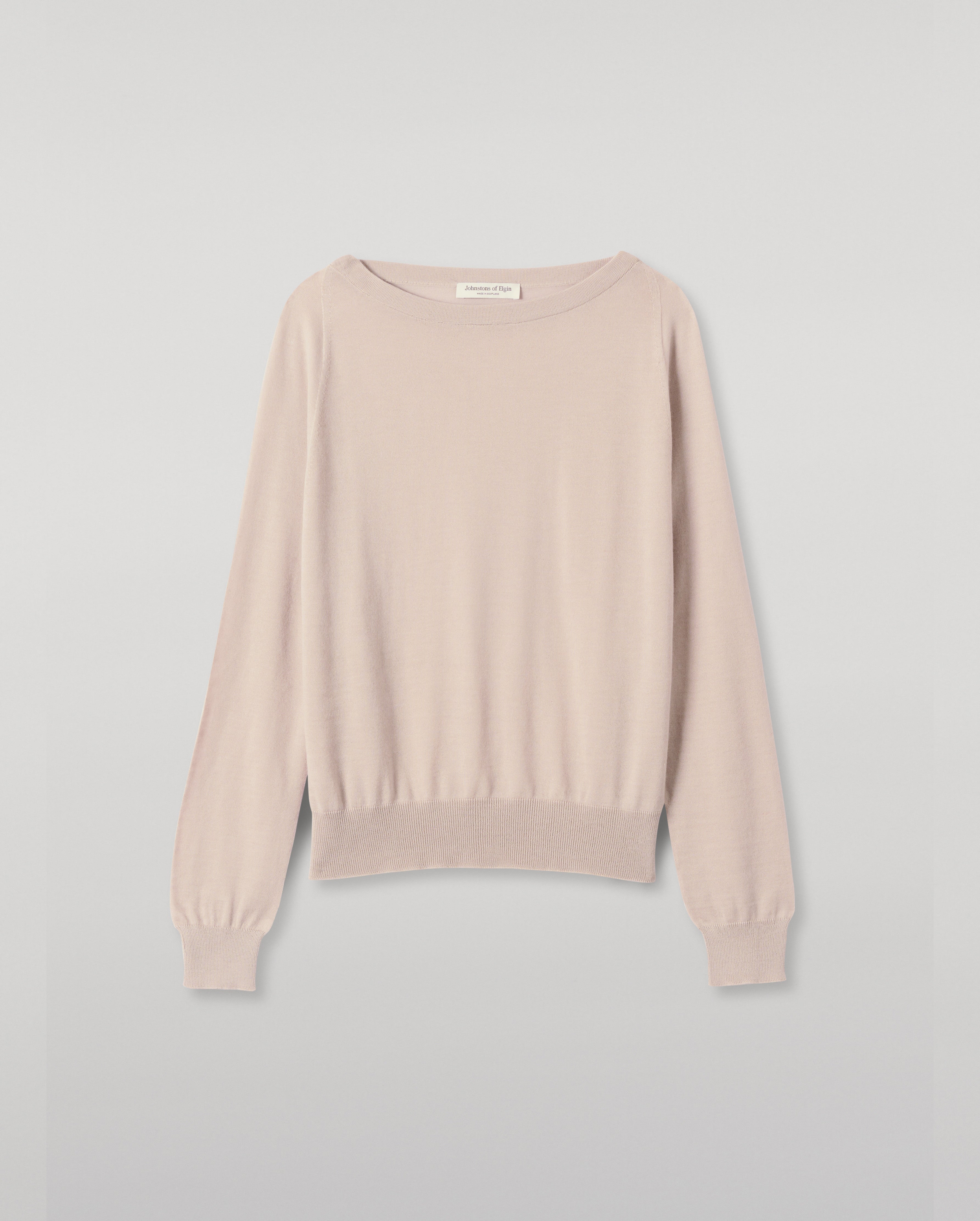 Johnstons of Elgin - Finola Cream Superfine Cashmere Jumper