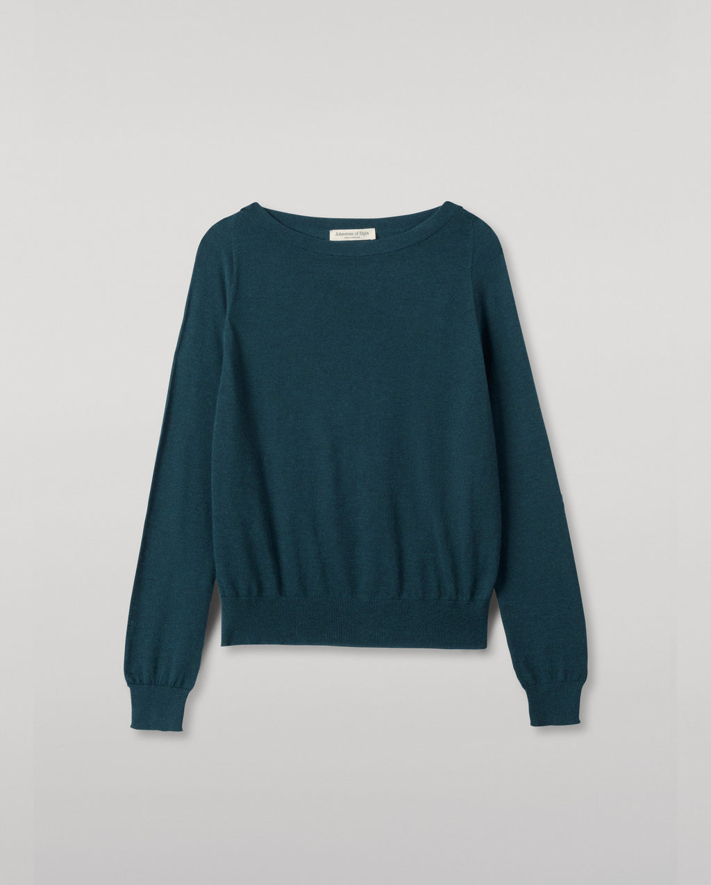 Johnstons of Elgin - Finola Bottle Green Superfine Cashmere Jumper