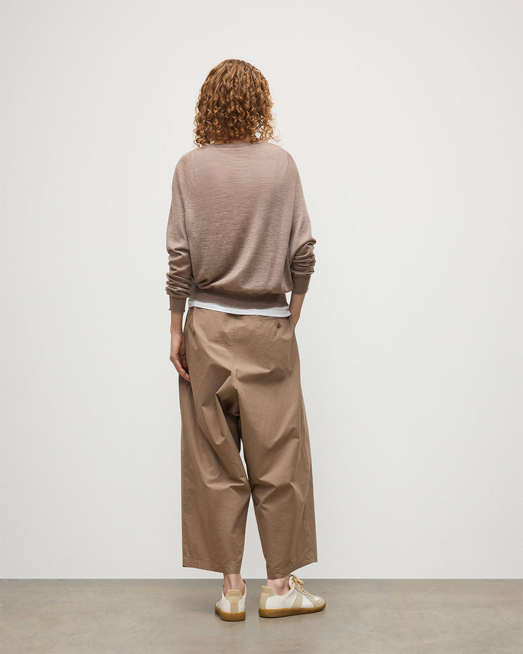 Johnstons of Elgin - Finola Light Brown Superfine Cashmere Jumper