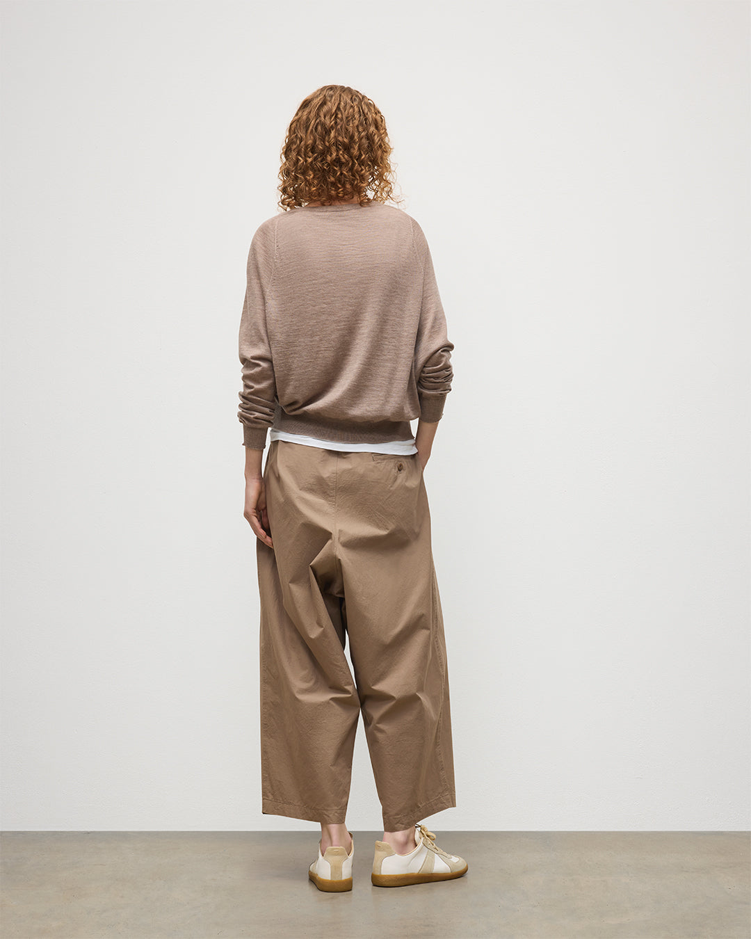 Johnstons of Elgin - Finola Light Brown Superfine Cashmere Jumper