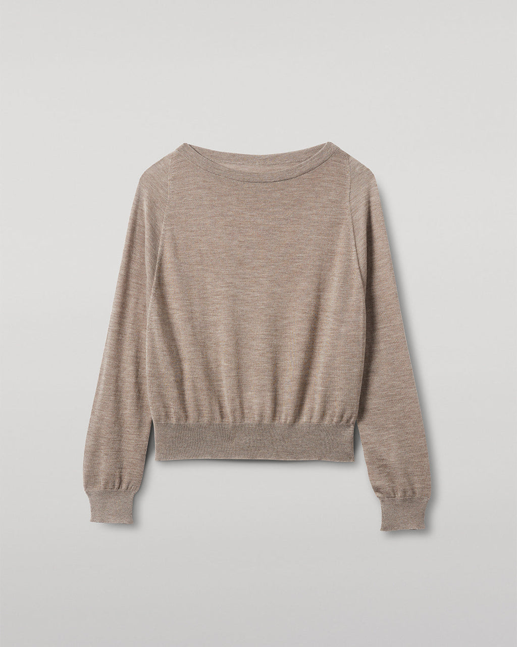 Johnstons of Elgin - Finola Light Brown Superfine Cashmere Jumper