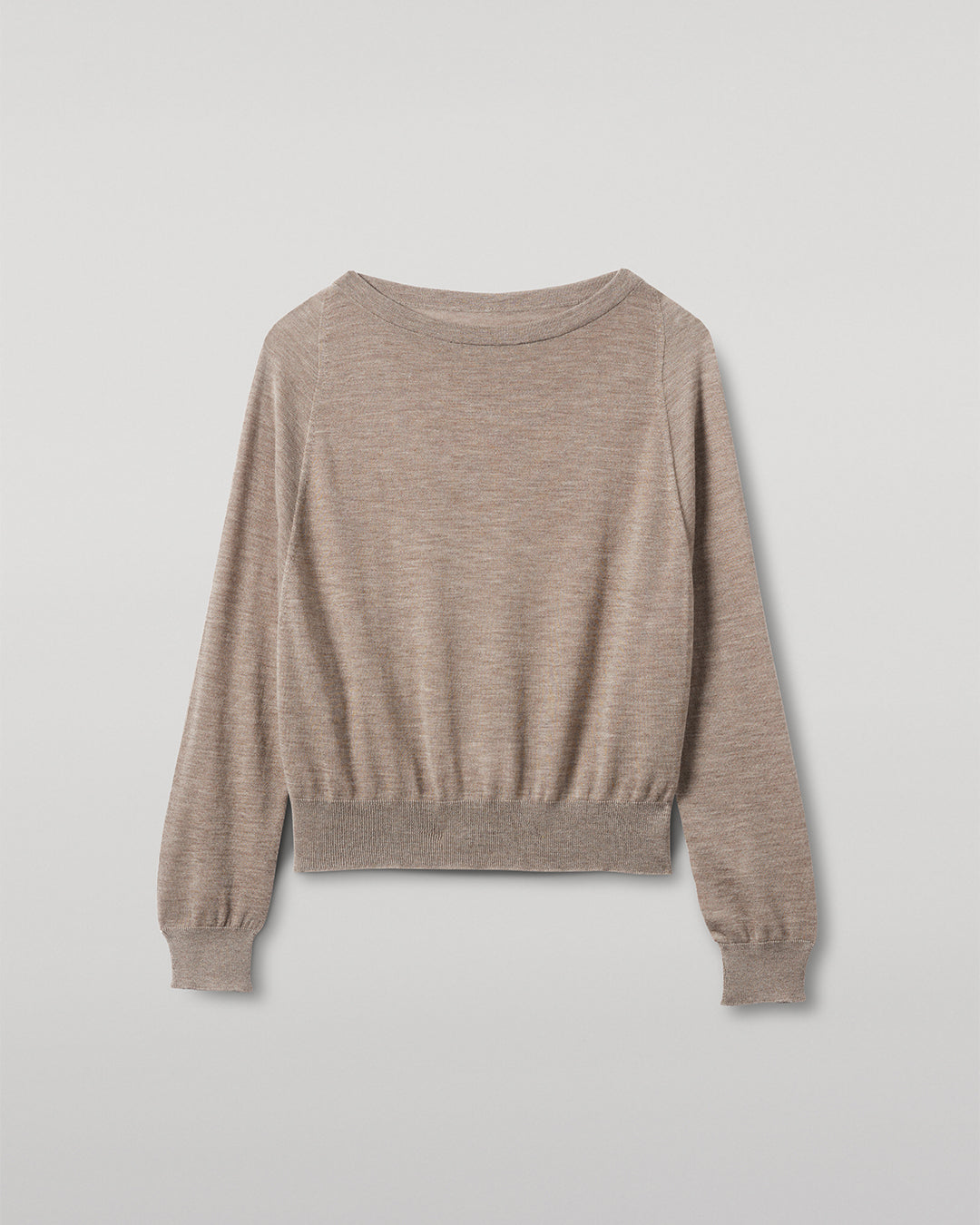Johnstons of Elgin - Finola Light Brown Superfine Cashmere Jumper