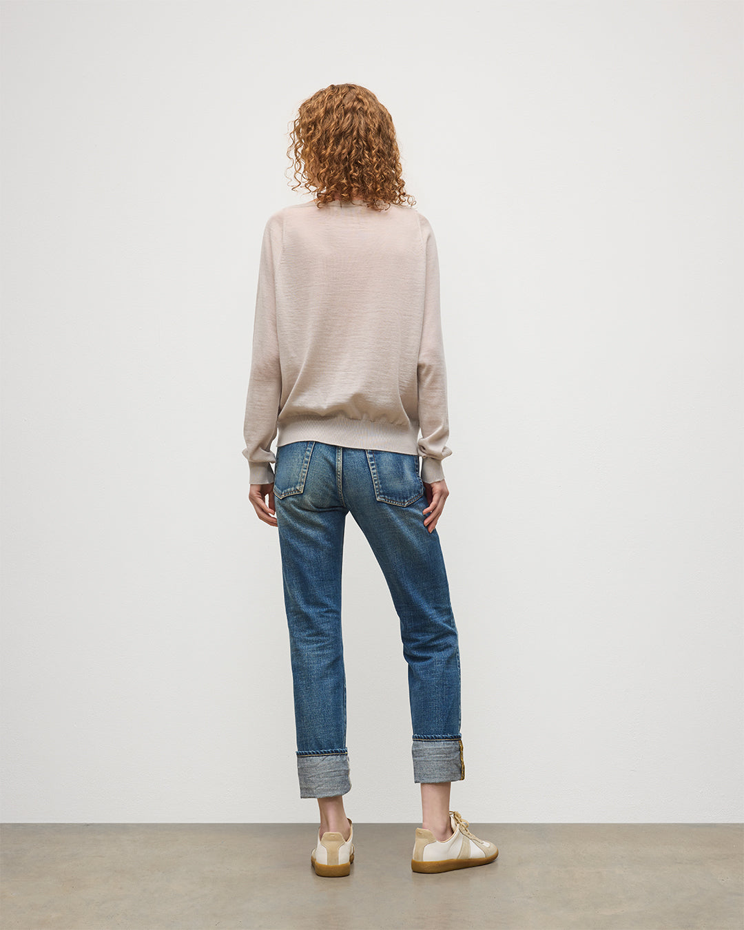 Johnstons of Elgin - Finola Cream Superfine Cashmere Jumper