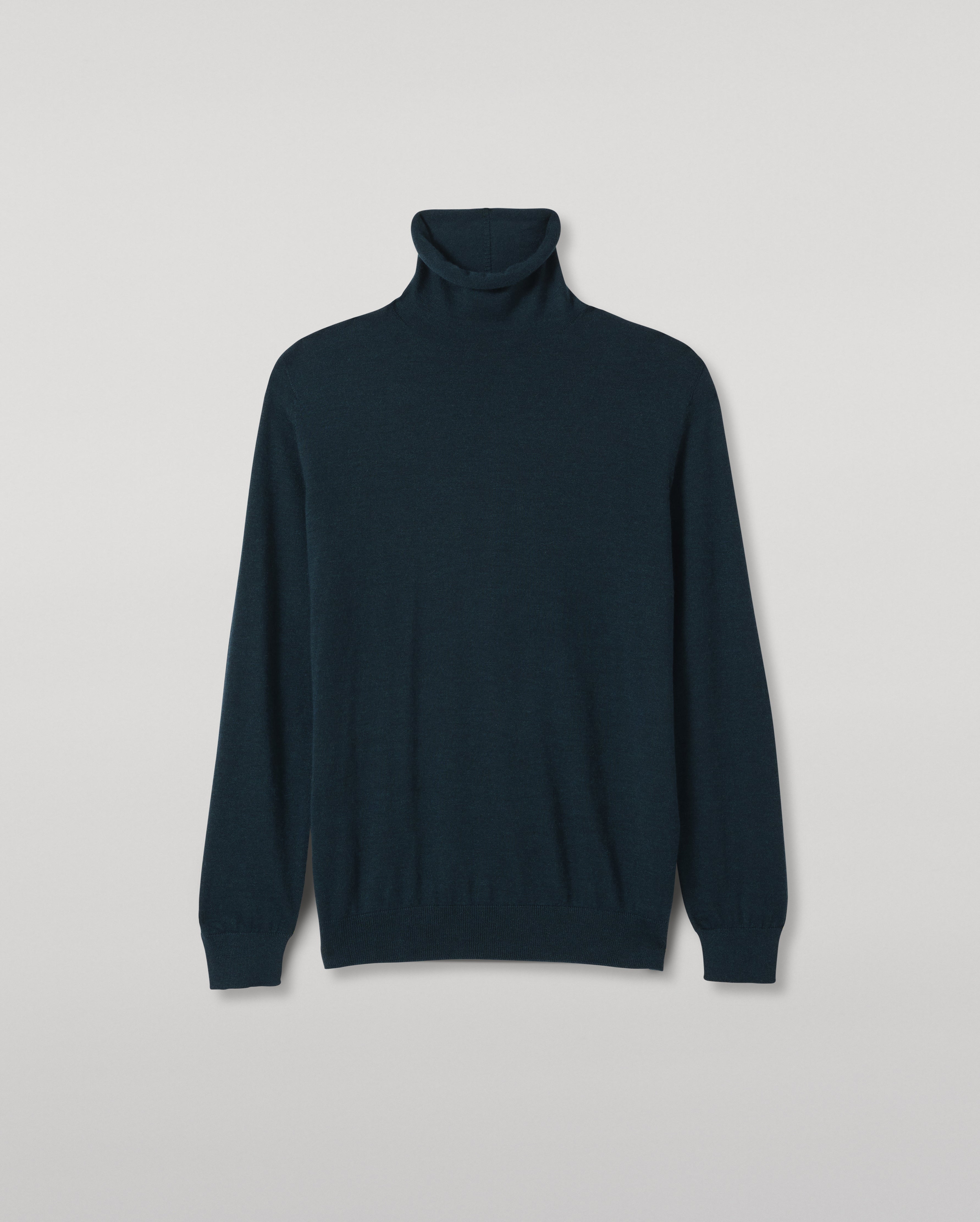 Johnstons of Elgin - Beatrice Funnel Neck Green Superfine Cashmere Jumper