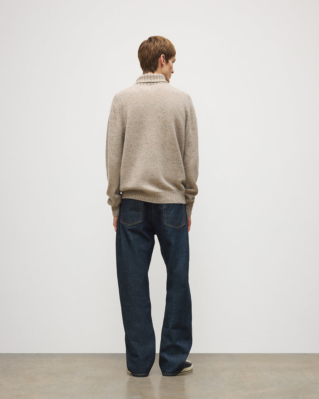 Johnstons of Elgin - MacKintosh Roll Neck Natural Donegal Cashmere Jumper