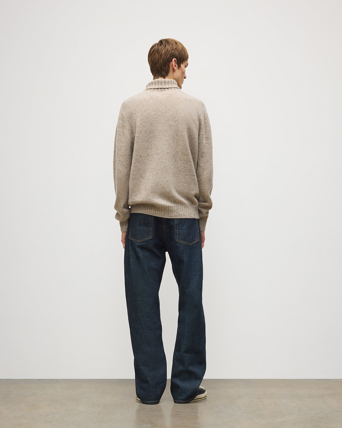 Johnstons of Elgin - MacKintosh Roll Neck Natural Donegal Cashmere Jumper