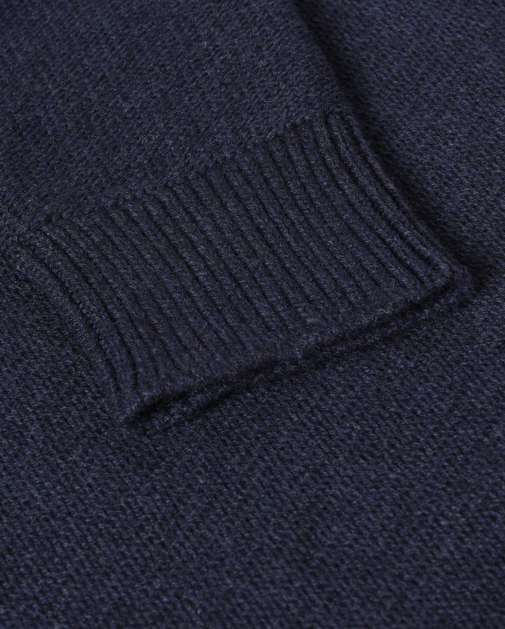 Johnstons of Elgin - Maggie Reverse Stitch Navy Cashmere Jumper