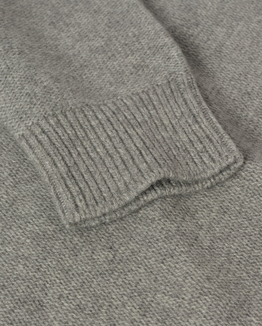 Johnstons of Elgin - Maggie Reverse Stitch Grey Cashmere Jumper