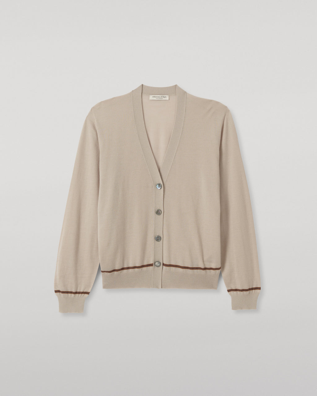 Johnstons of Elgin - Effie Cream Superfine Cashmere Cardigan