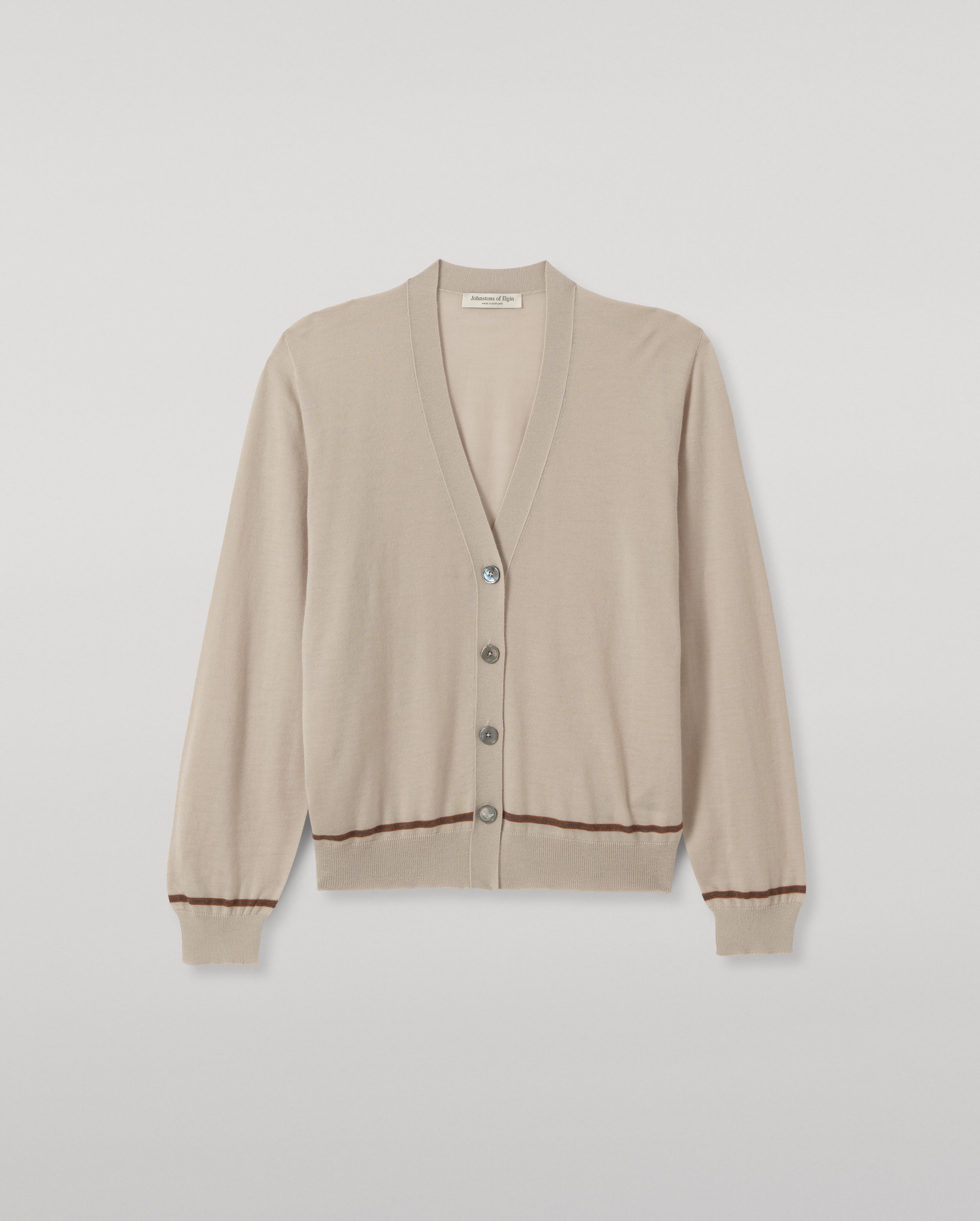Johnstons of Elgin - Effie Cream Superfine Cashmere Cardigan