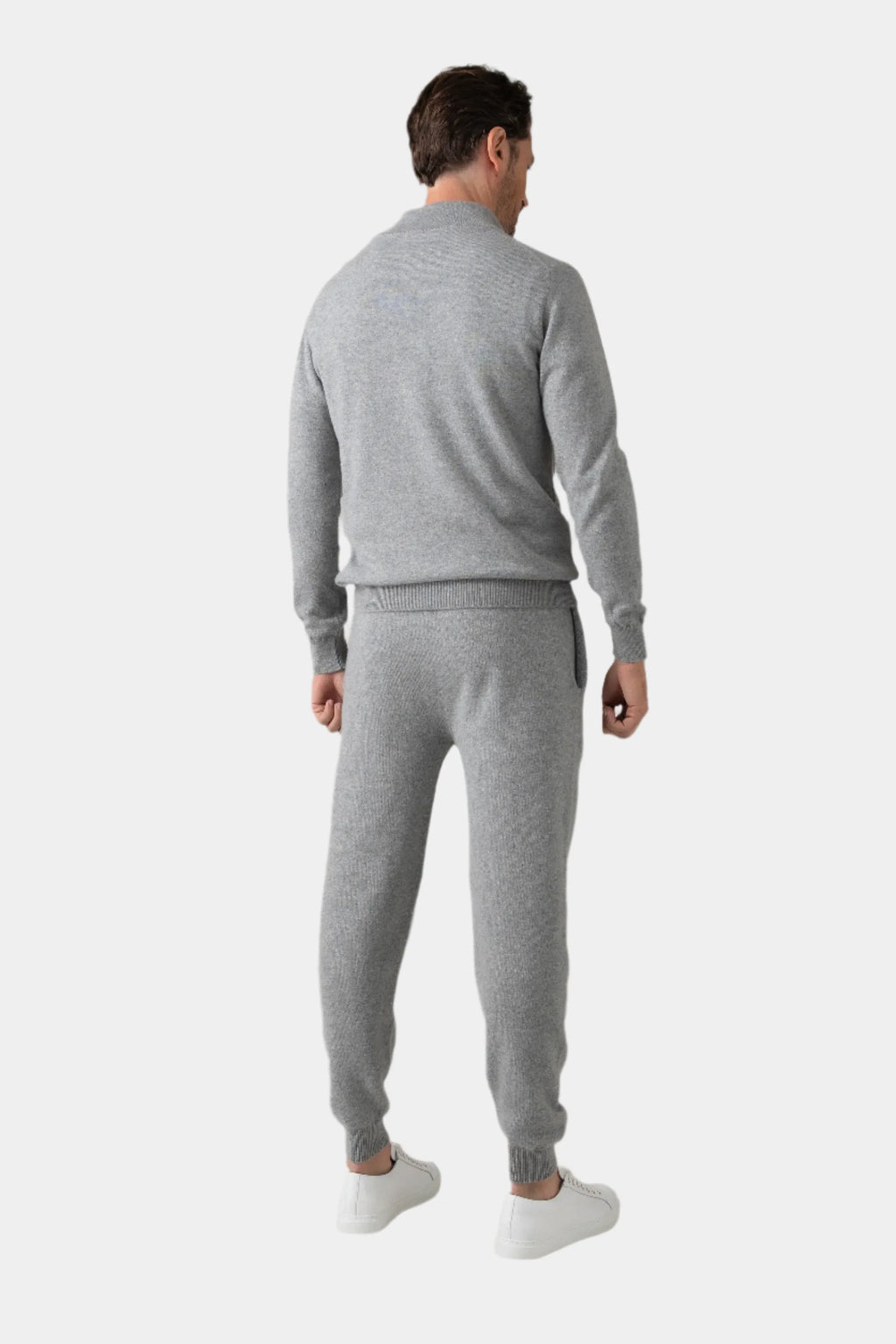 Johnstons of Elgin - Light Grey Cashmere Joggers