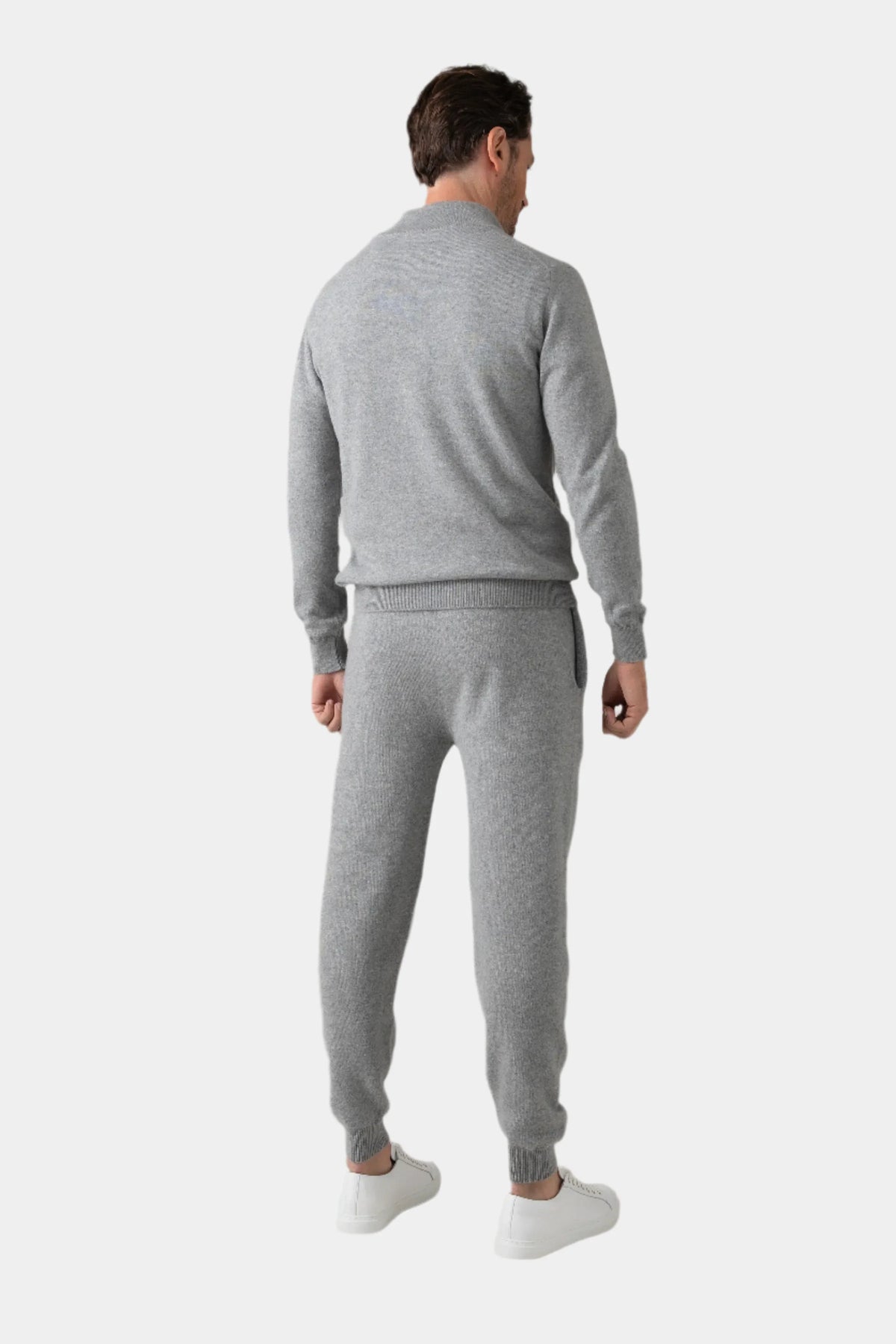 Johnstons of Elgin - Light Grey Cashmere Joggers