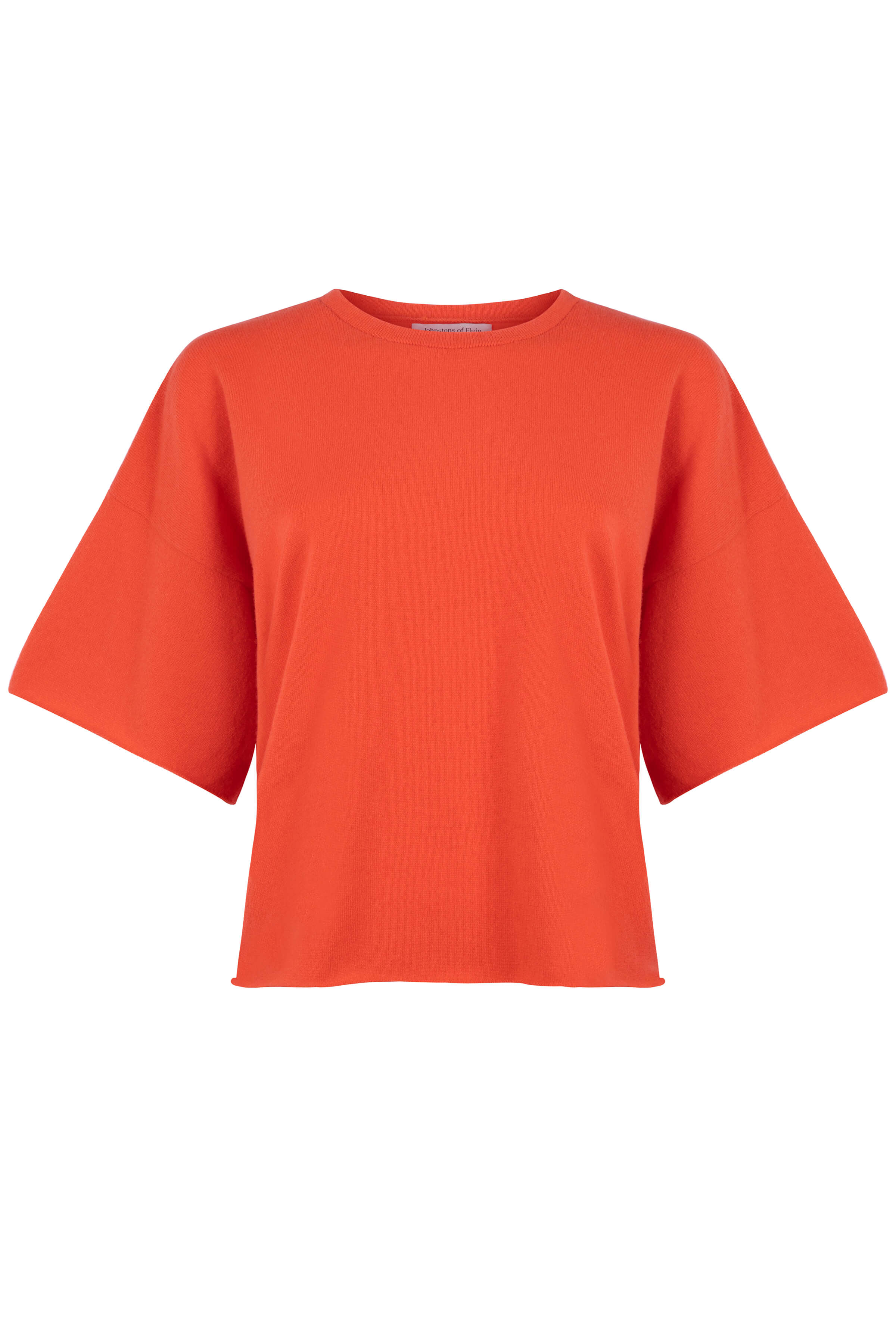 Johnstons of Elgin - Orange Cashmere T - Shirt