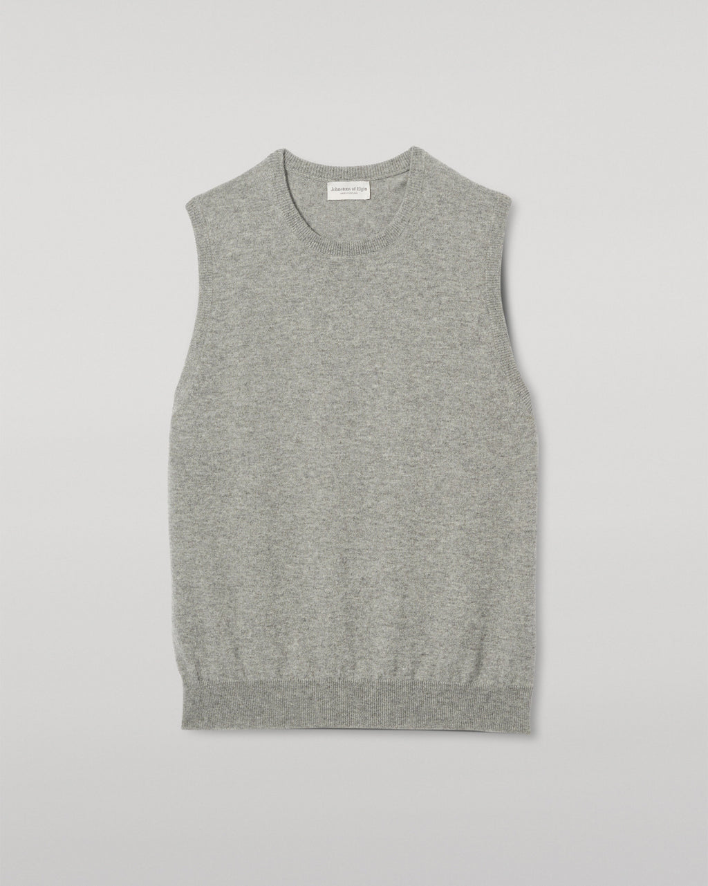 Johnstons of Elgin - Lennox Grey Cashmere Sleeveless Tank