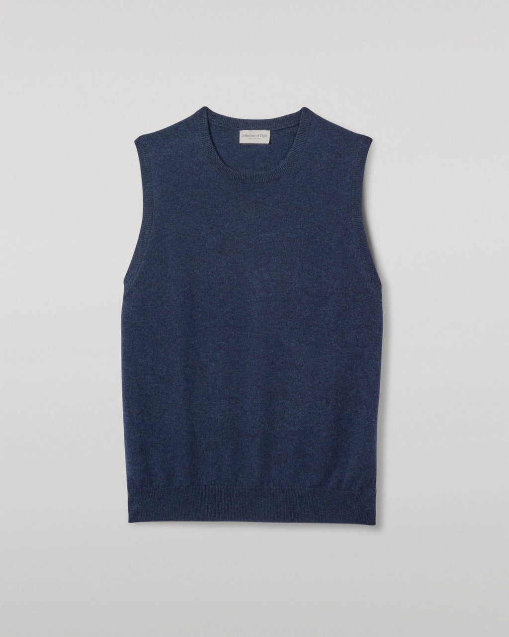 Johnstons of Elgin - Lennox Navy Cashmere Sleeveless Tank