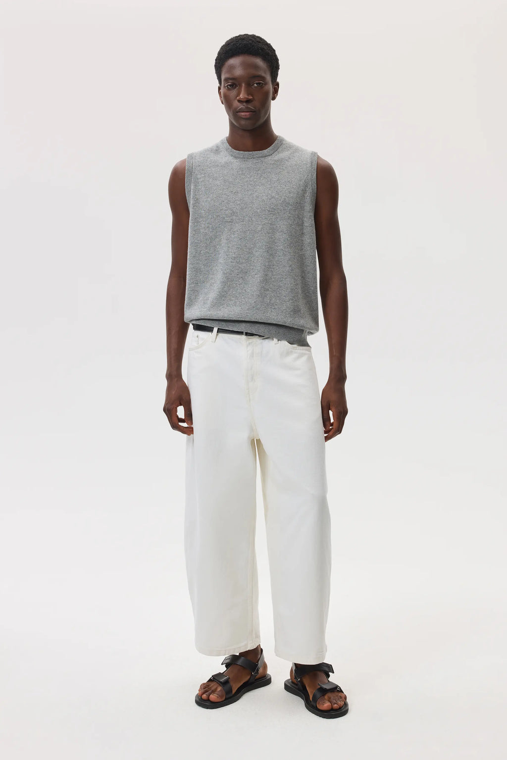 Johnstons of Elgin - Light Grey Cashmere Tank