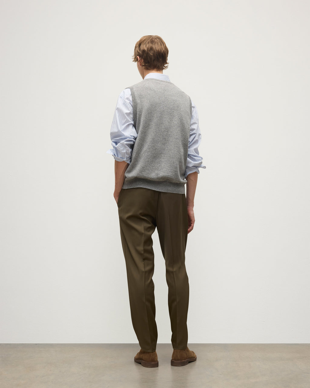 Johnstons of Elgin - Lennox Grey Cashmere Sleeveless Tank
