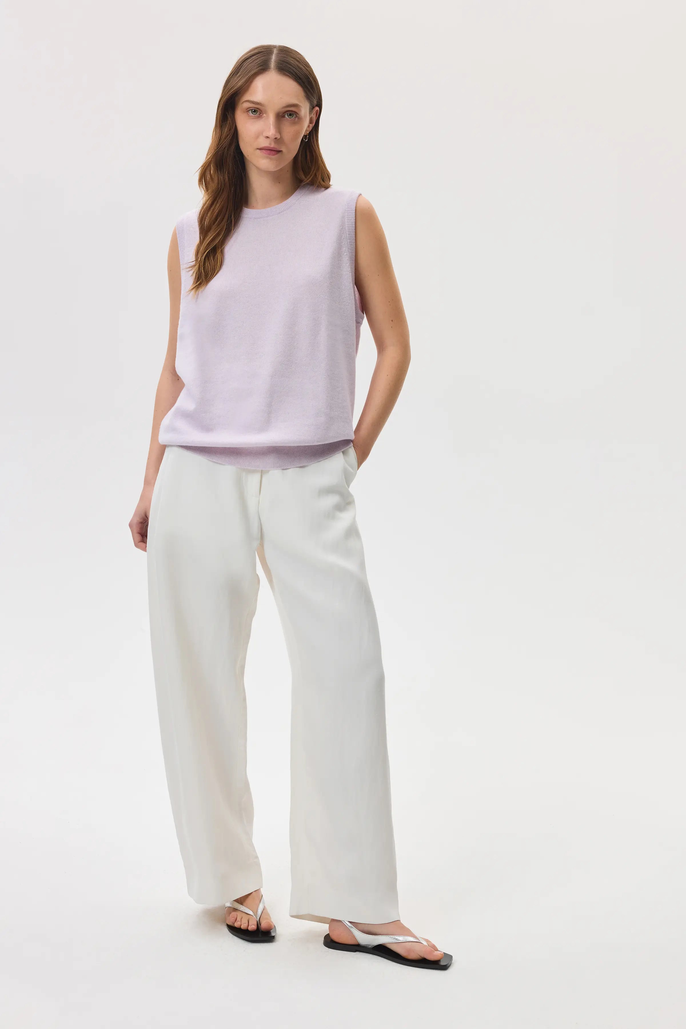 Johnstons of Elgin - Light Purple Cashmere Tank