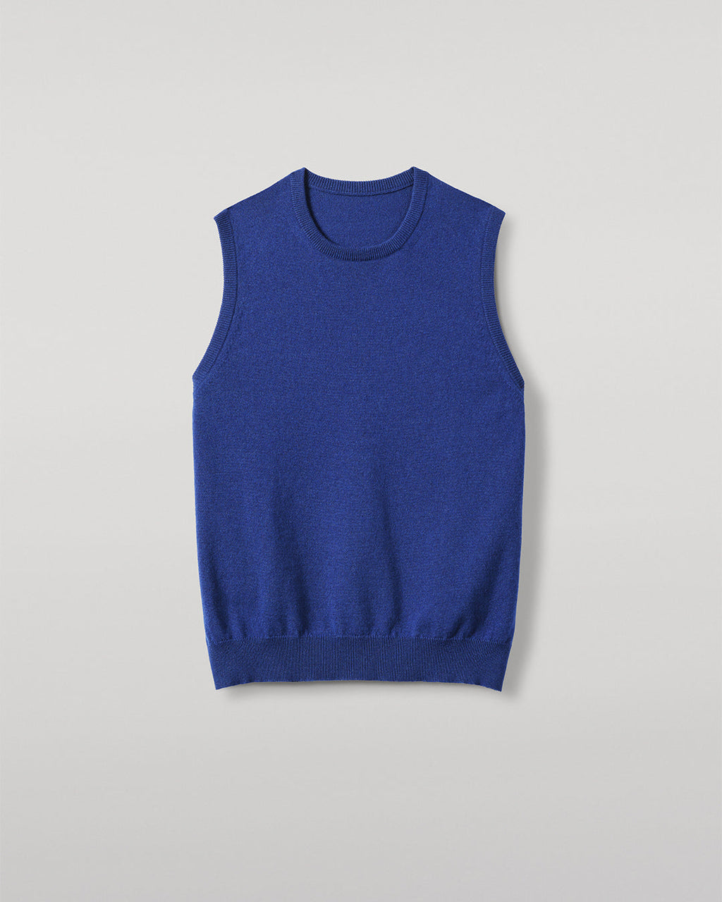 Johnstons of Elgin - Lennox Blue Cashmere Sleeveless Tank