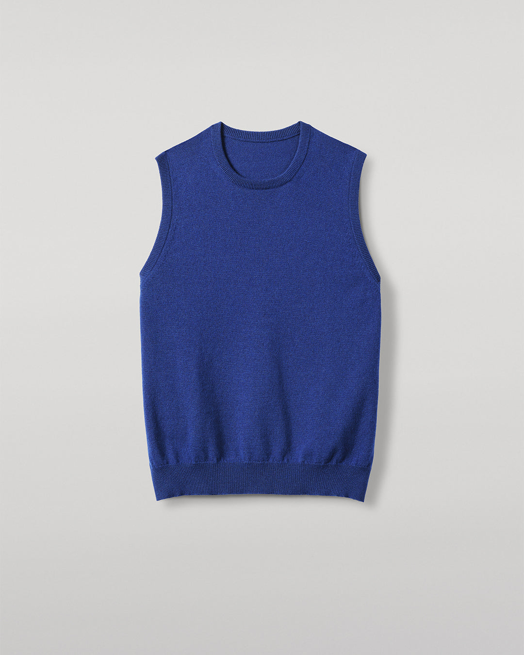 Johnstons of Elgin - Lennox Blue Cashmere Sleeveless Tank