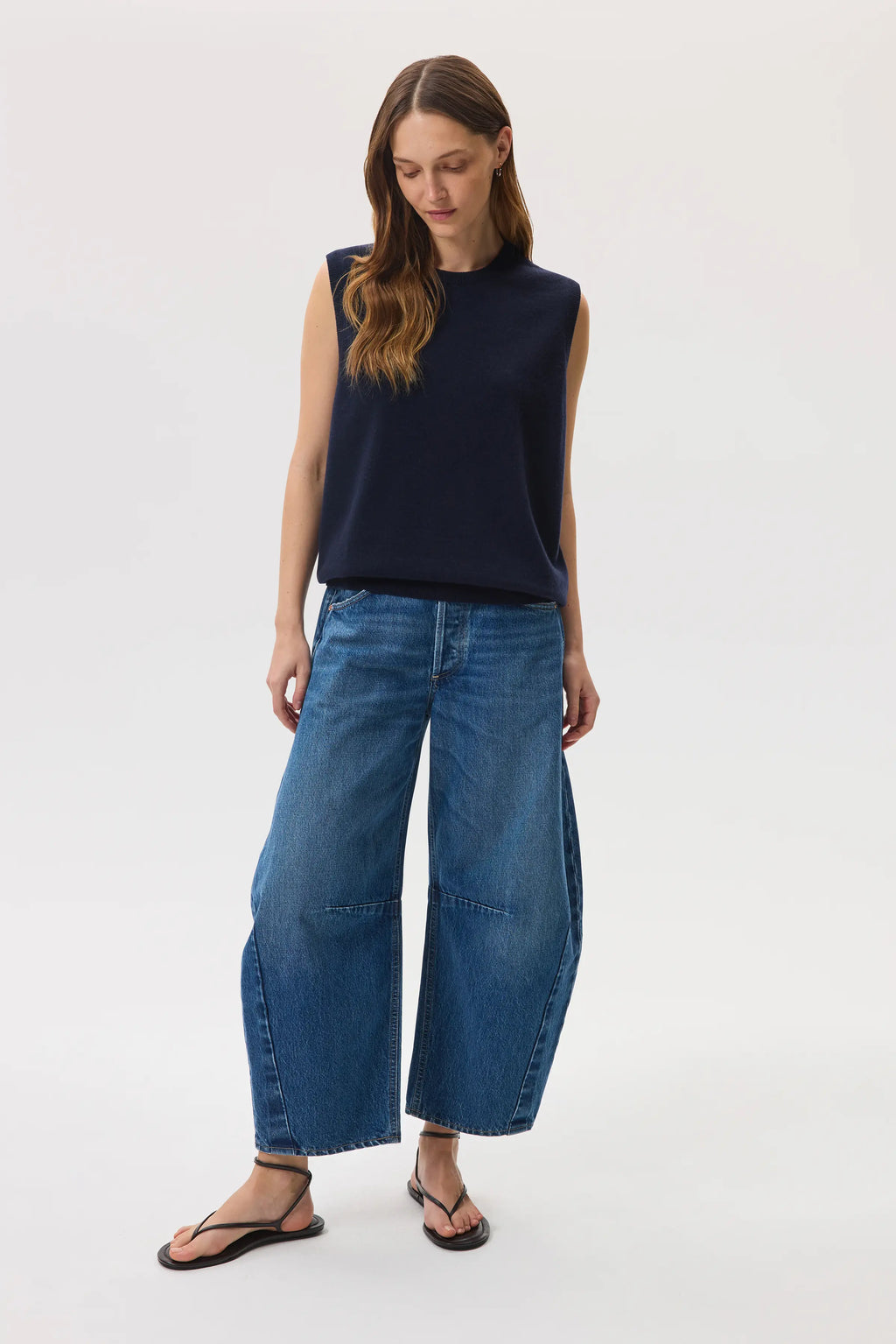 Johnstons of Elgin - Dark Navy Cashmere Tank