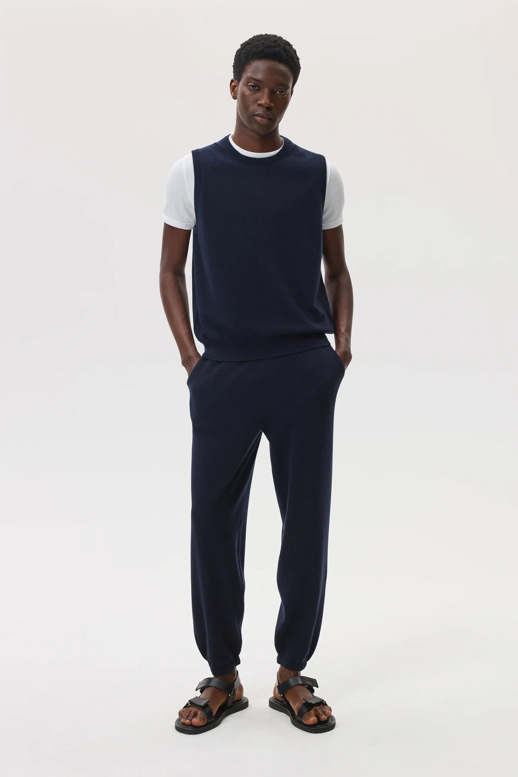 Johnstons of Elgin - Dark Navy Cashmere Tank