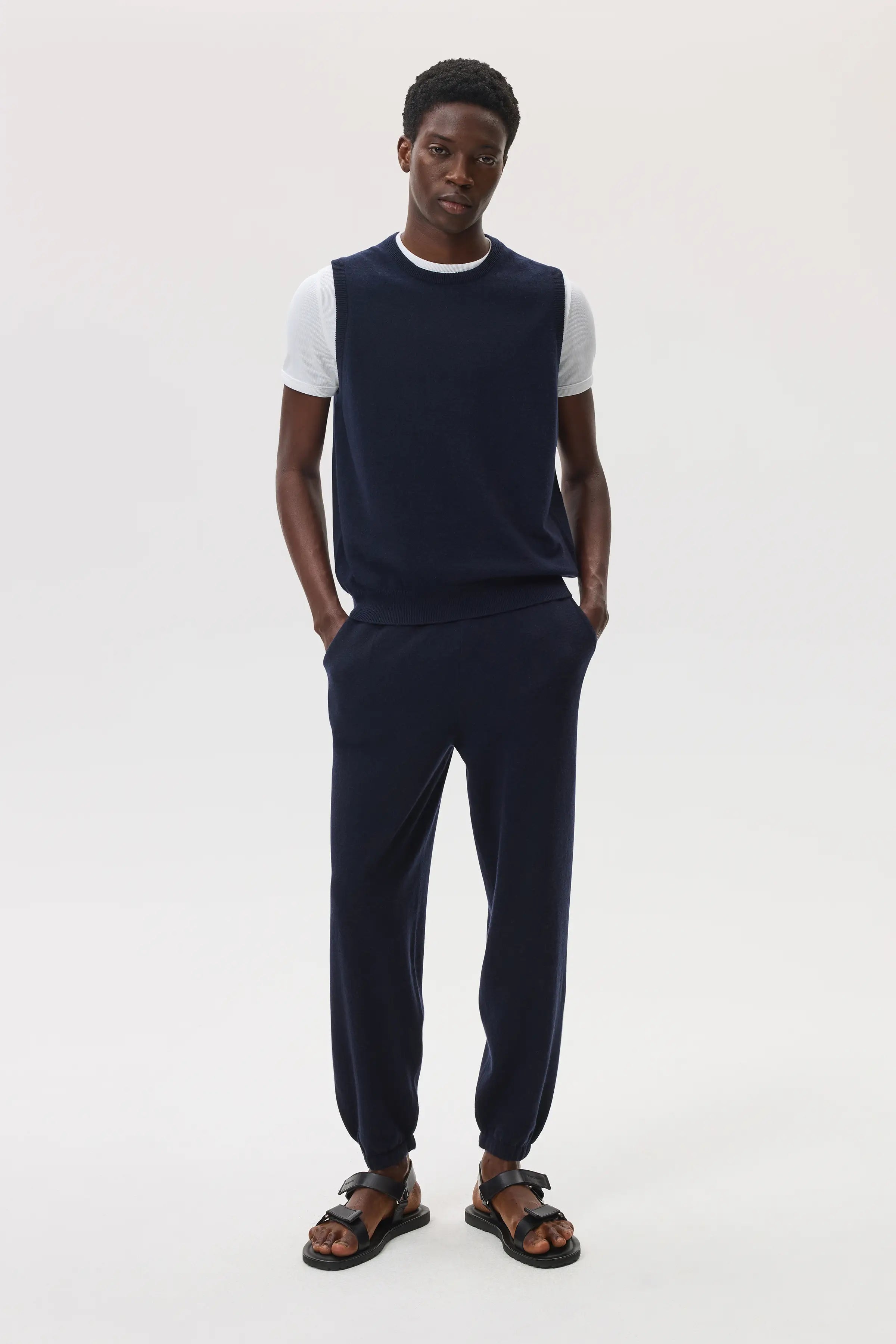 Johnstons of Elgin - Dark Navy Cashmere Tank