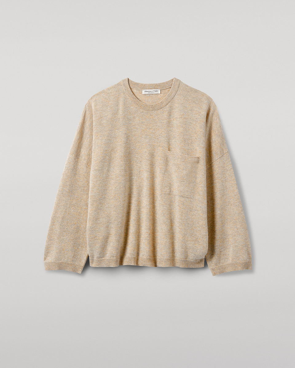 Johnstons of Elgin - Gauzy Pocket Natural Cashmere Jumper