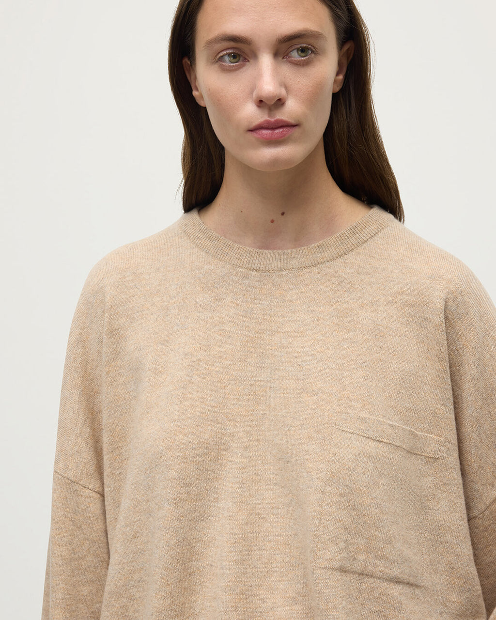 Johnstons of Elgin - Gauzy Pocket Natural Cashmere Jumper