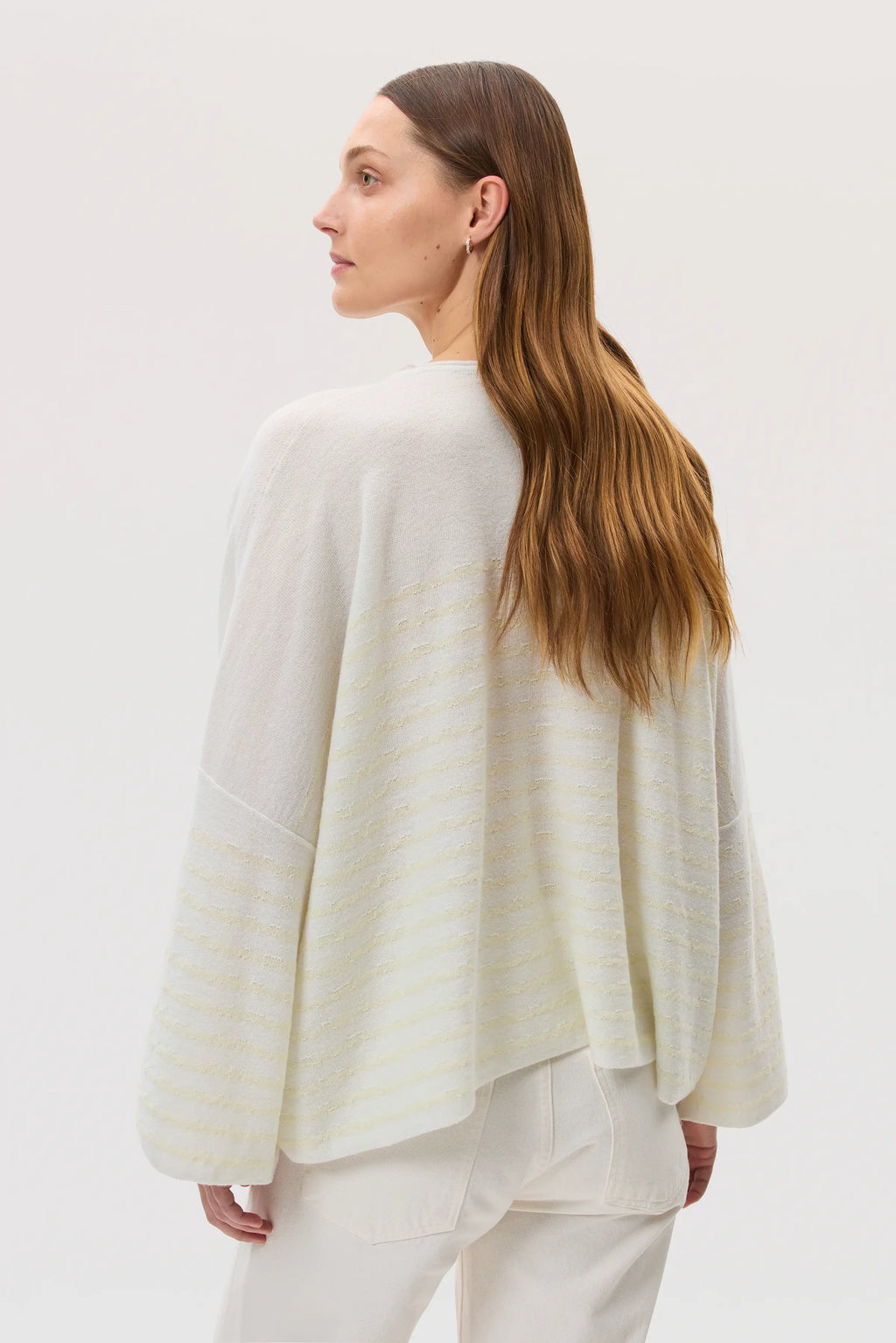 Johnstons of Elgin - Relaxed Featherlight Cashmere Stripe Jumper