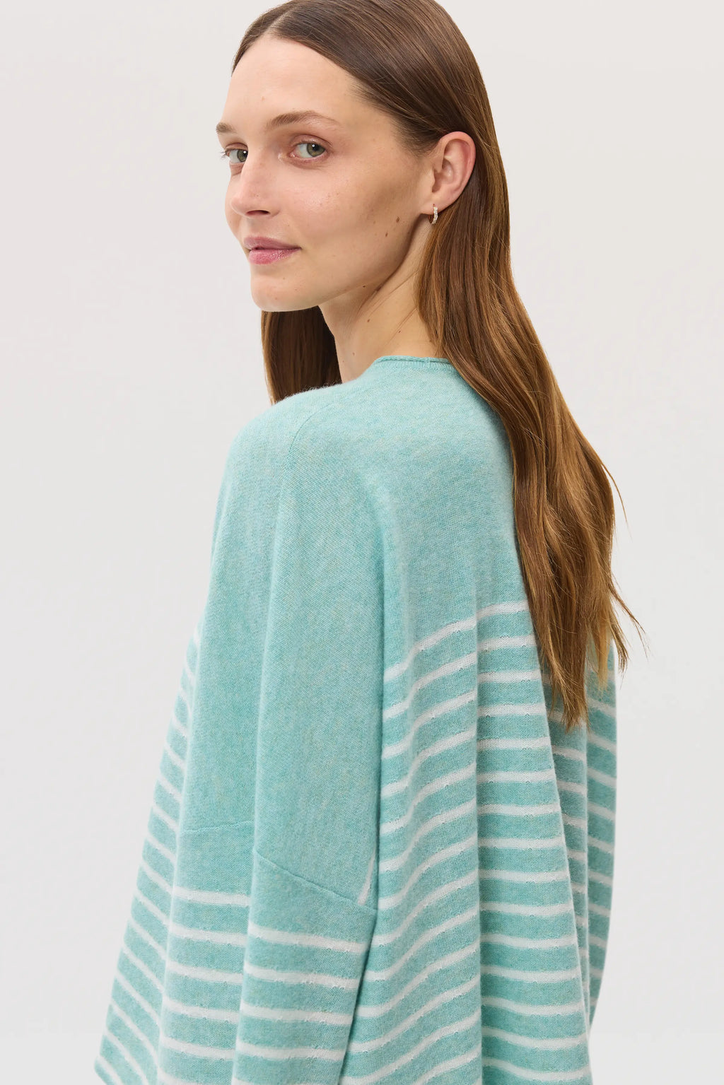 Johnstons of Elgin - Relaxed Featherlight Cashmere Stripe Jumper
