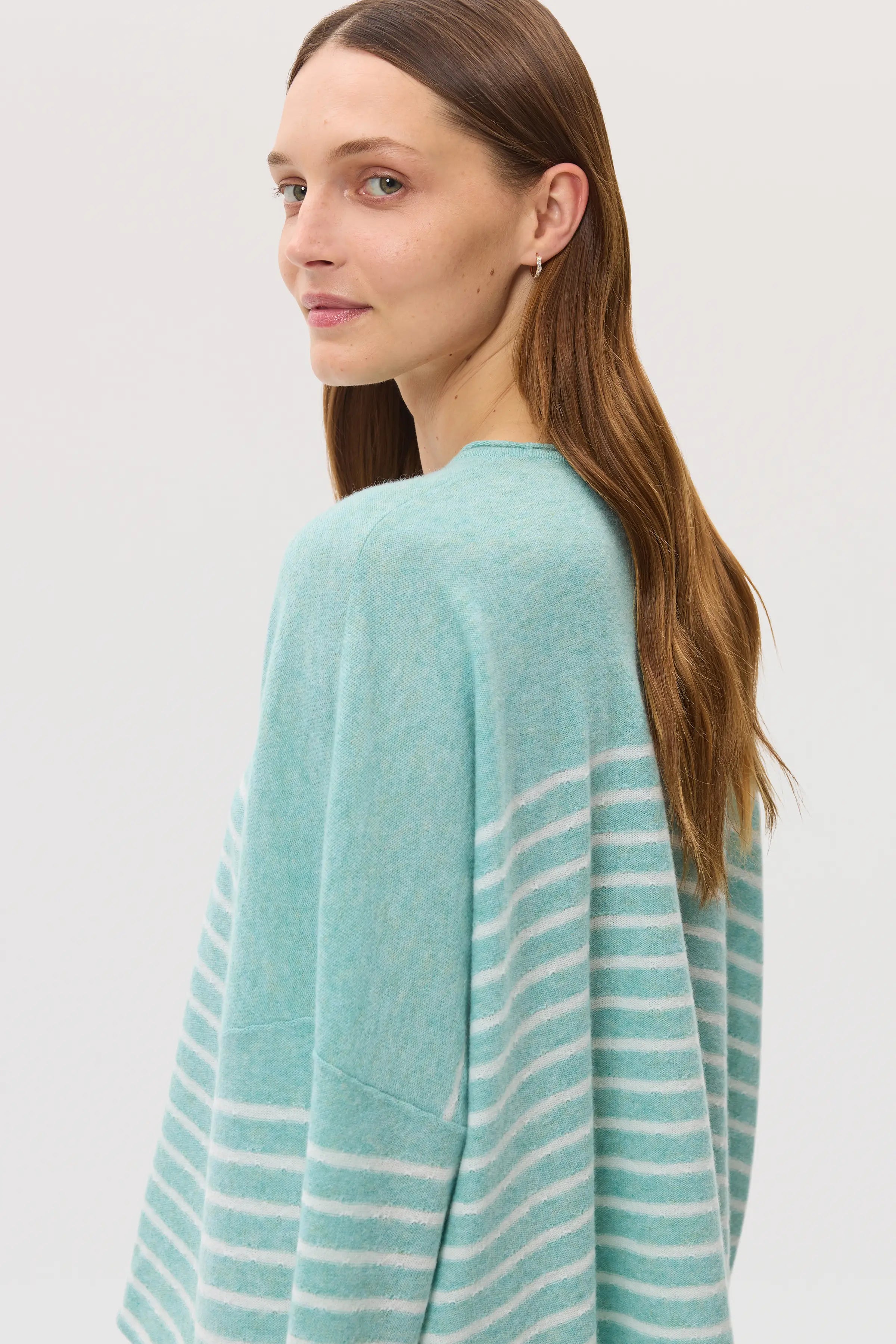 Johnstons of Elgin - Relaxed Featherlight Cashmere Stripe Jumper