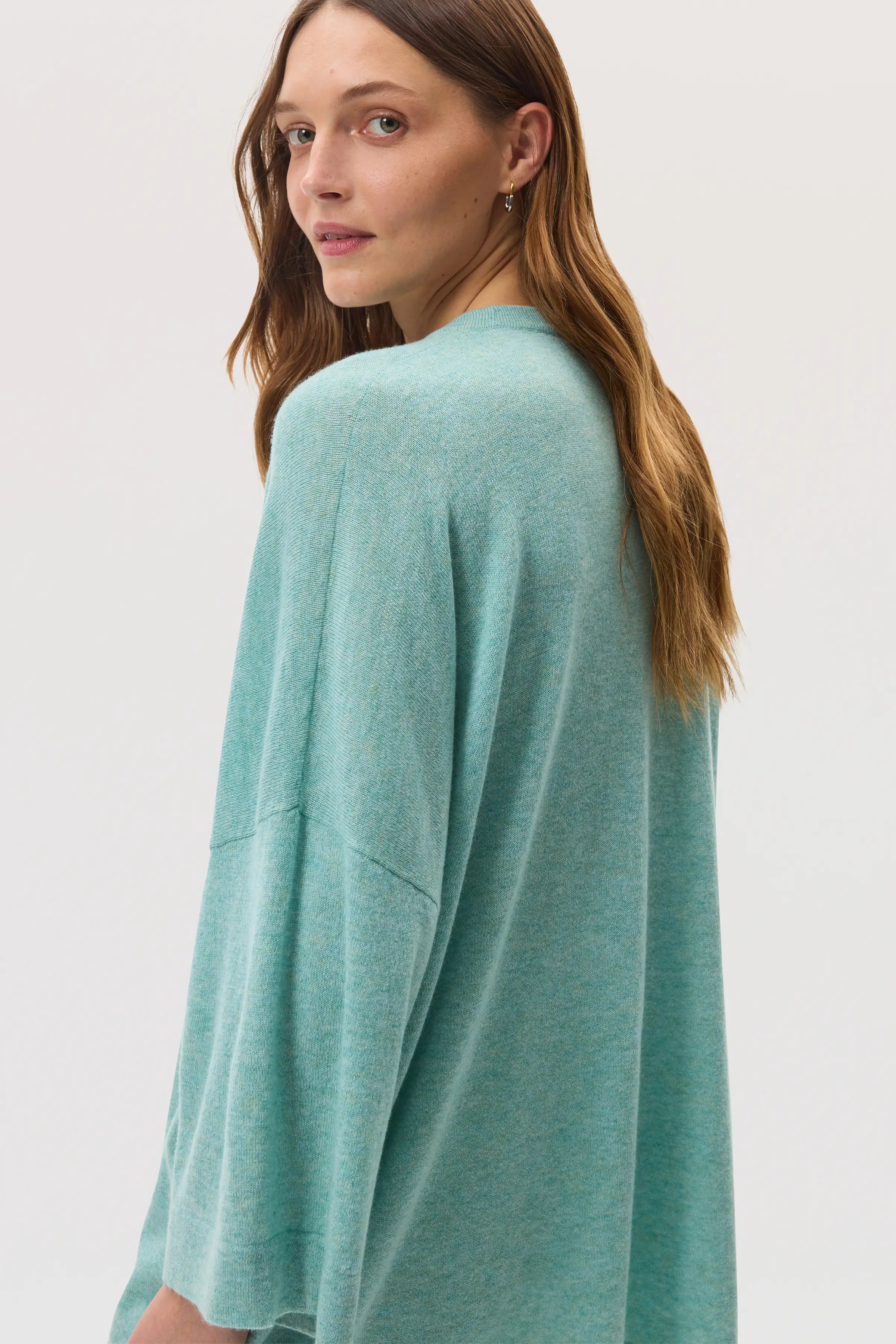 Johnstons of Elgin - Relaxed Featherlight Green Cashmere Jumper