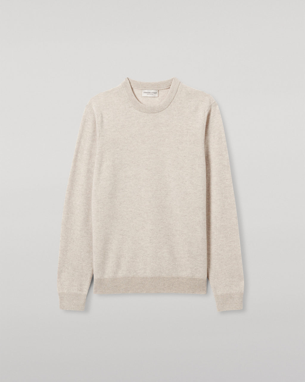 Johnstons of Elgin - Rory Natural Classic Cashmere Crew Jumper
