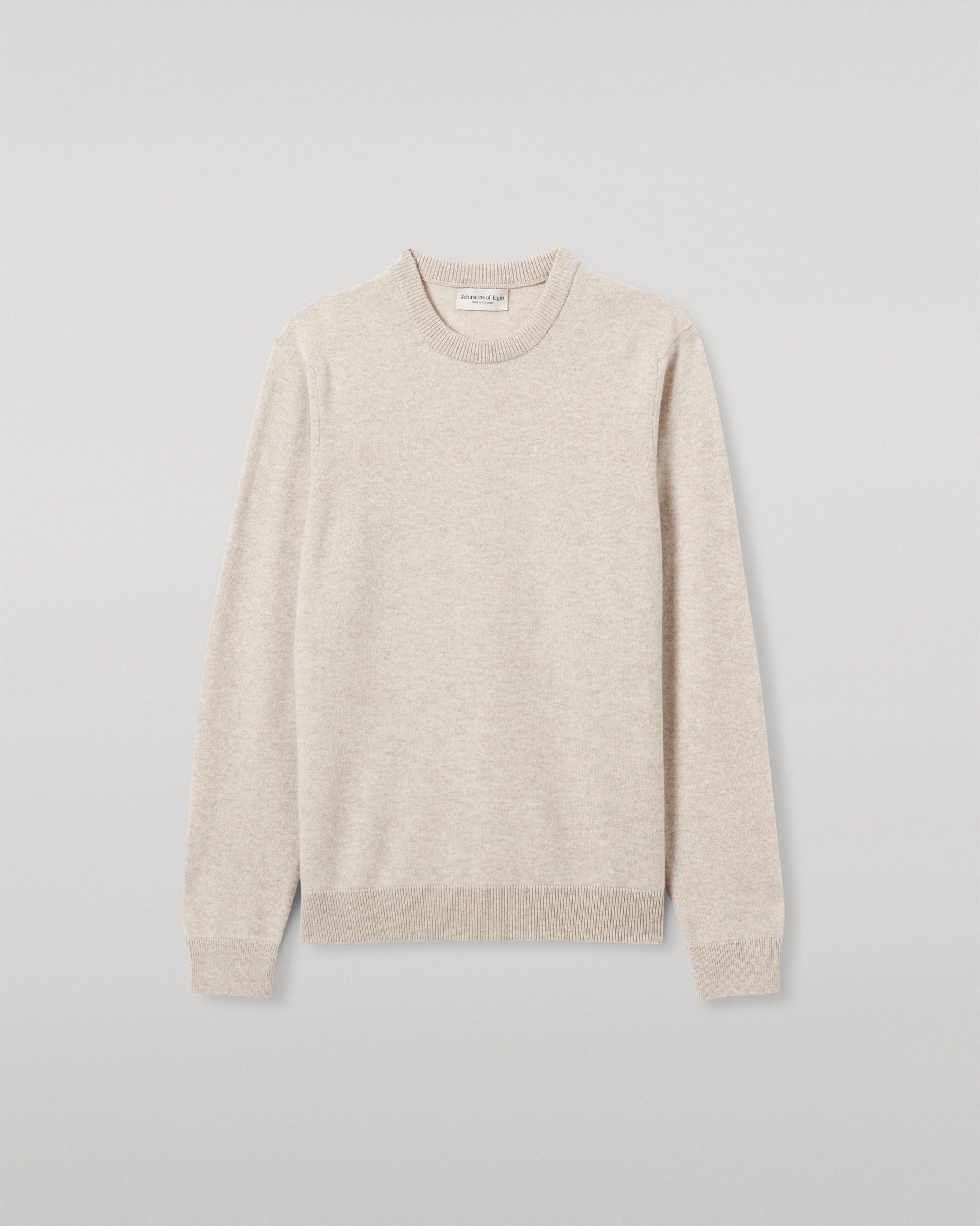 Johnstons of Elgin - Rory Natural Classic Cashmere Crew Jumper