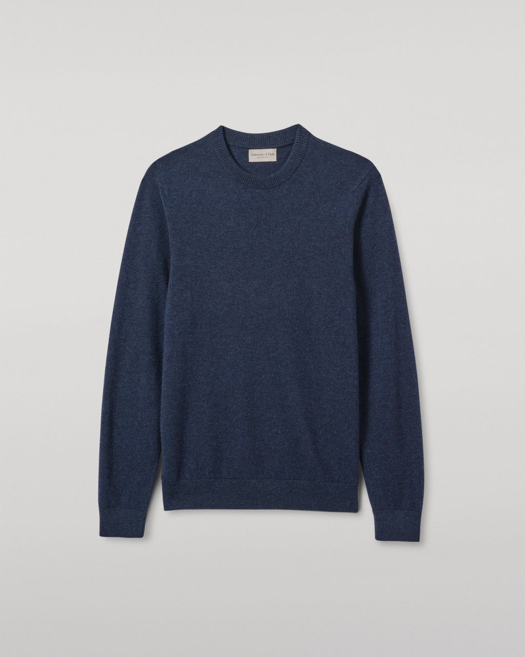 Johnstons of Elgin - Rory Navy Classic Cashmere Crew Jumper