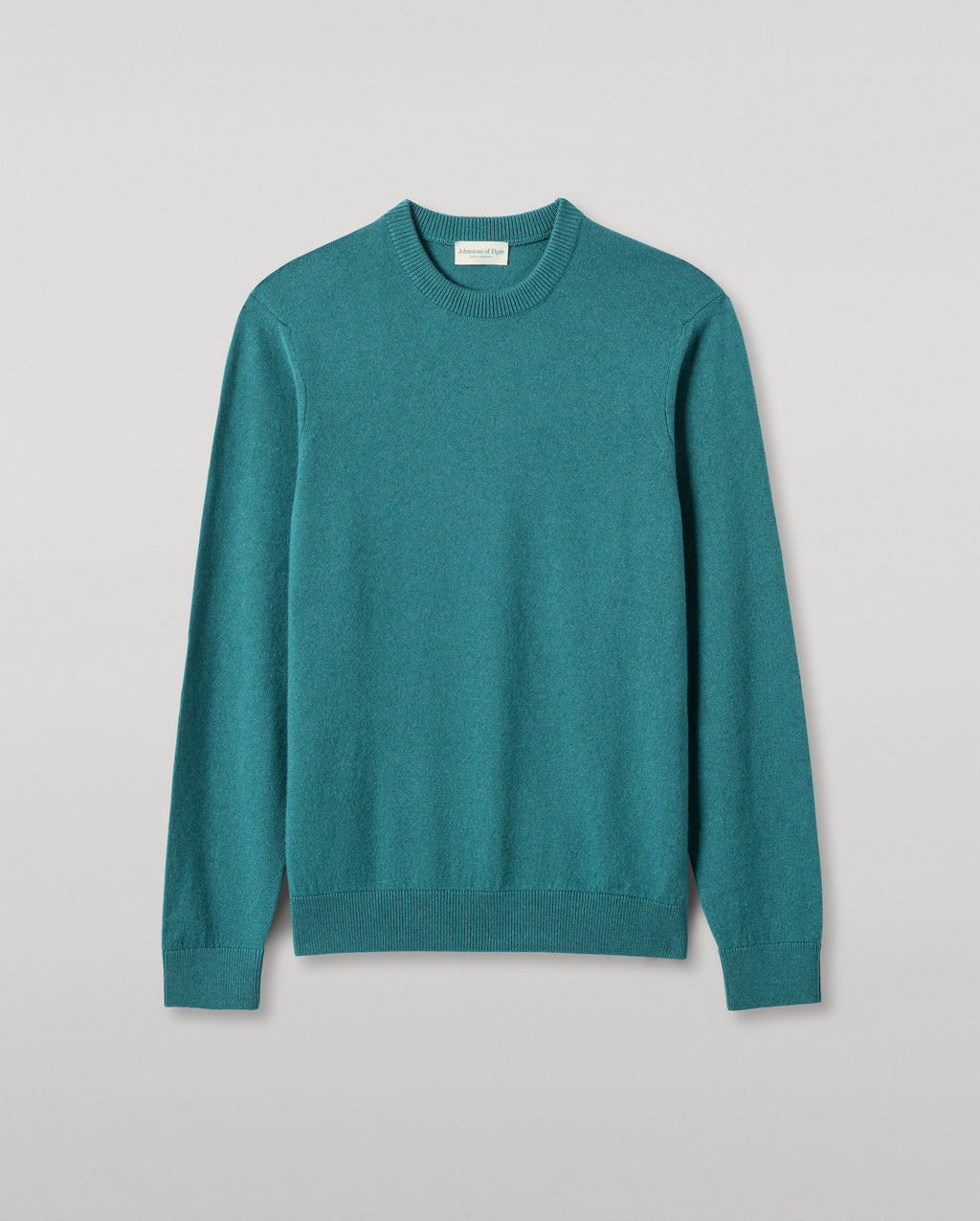 Johnstons of Elgin - Rory Green Classic Cashmere Crew Jumper