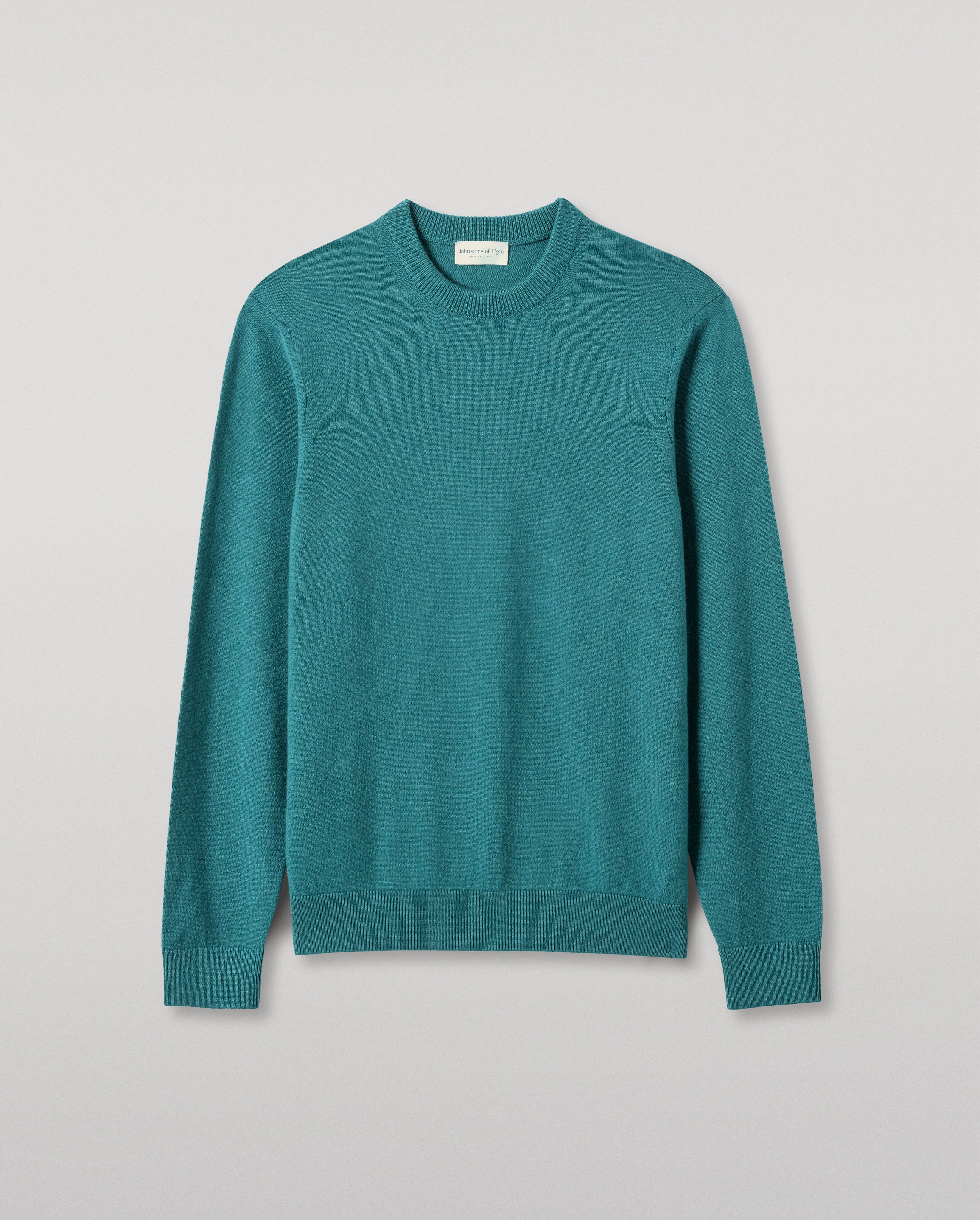 Johnstons of Elgin - Rory Green Classic Cashmere Crew Jumper