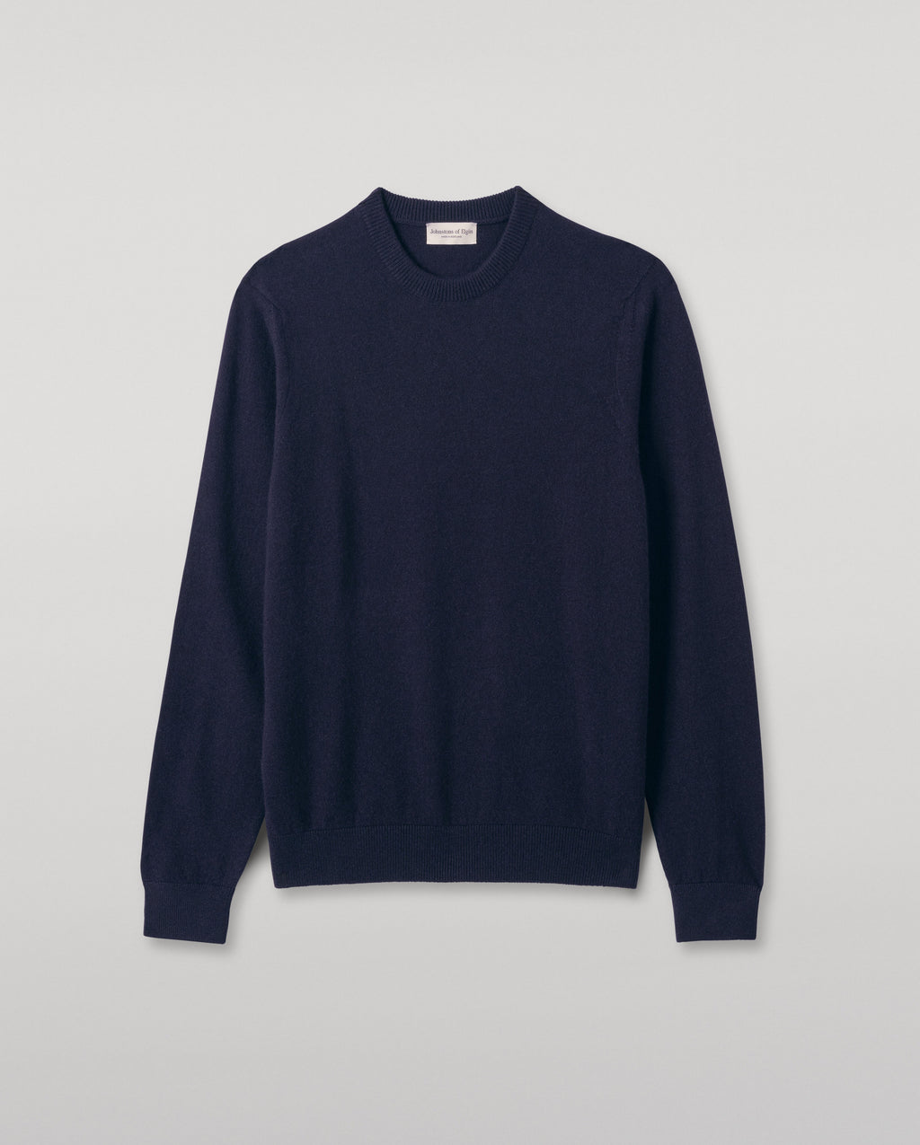 Johnstons of Elgin - Rory Dark Navy Classic Cashmere Crew Jumper